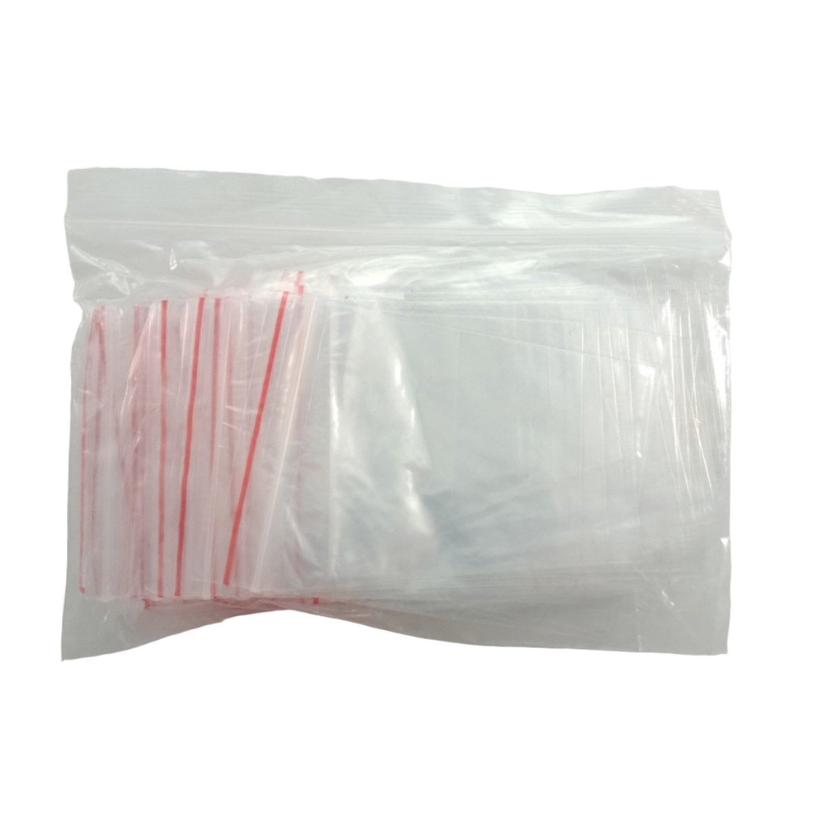 100pcs 4-15cm Plastic Zip Bags Clipseal Sealer Satchels Decent Grip at Edge Thin Non-Food Safe - 6x8cm - Asia Sell