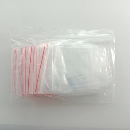 100pcs 4-15cm Plastic Zip Bags Clipseal Sealer Satchels Decent Grip at Edge Thin Non-Food Safe - 6x8cm - - Asia Sell