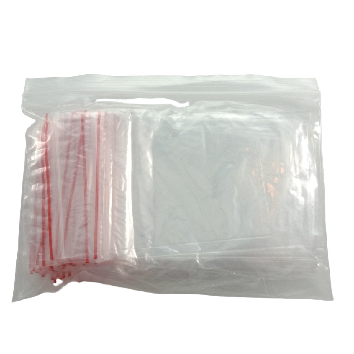 100pcs 4-15cm Plastic Zip Bags Clipseal Sealer Satchels Decent Grip at Edge Thin Non-Food Safe - 7x10cm - Asia Sell