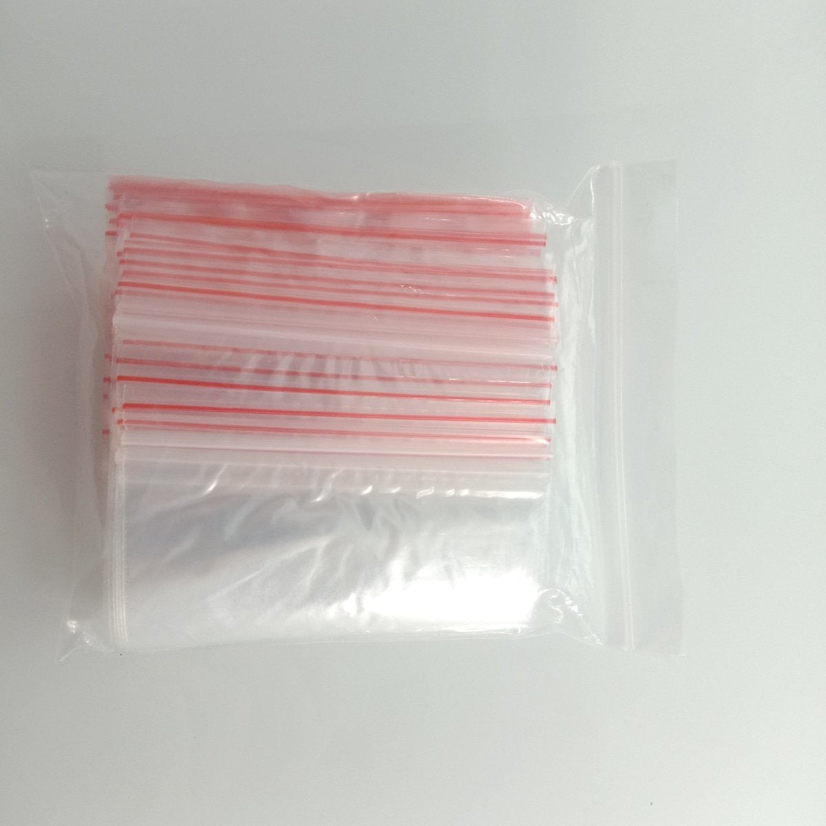 100pcs 4-15cm Plastic Zip Bags Clipseal Sealer Satchels Decent Grip at Edge Thin Non-Food Safe - 8x12cm - - Asia Sell
