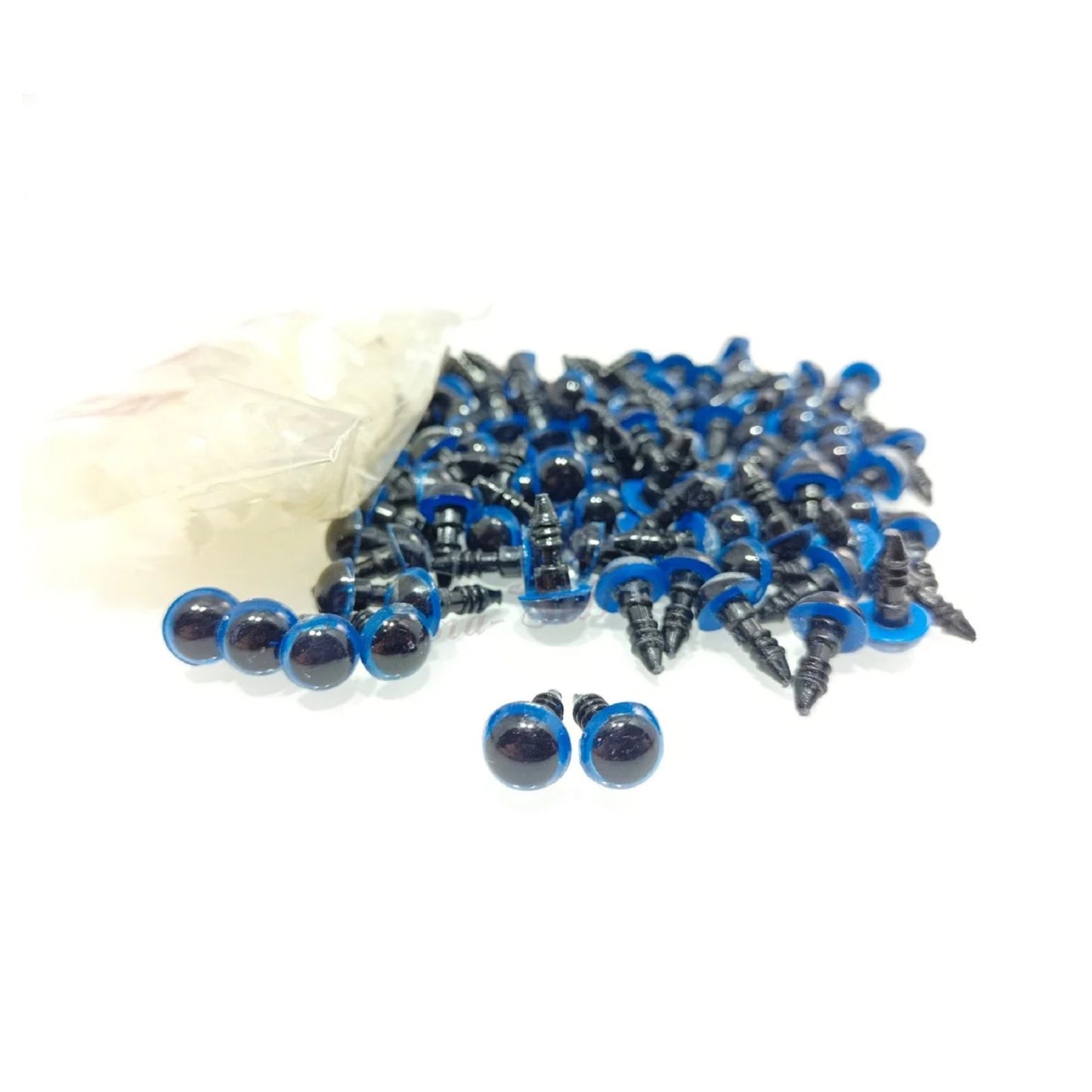 100pcs 8mm Colour Safety Eyes For Teddy Bear Doll Animal Puppet Crafts Plastic Eyes - Blue - Asia Sell