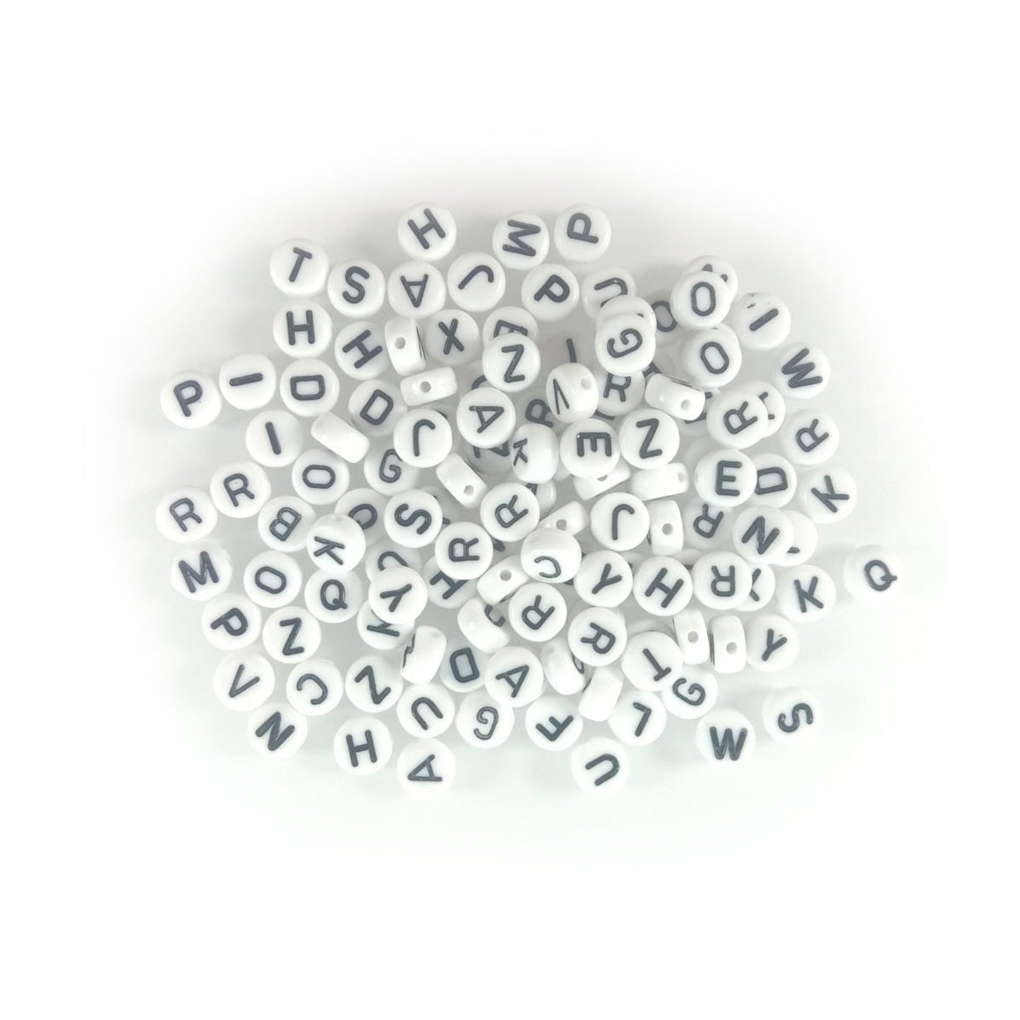 500pcs White Alphabet Letters Spacer Beads for Jewelry Making DIY 7mmx4mm Charm - Asia Sell