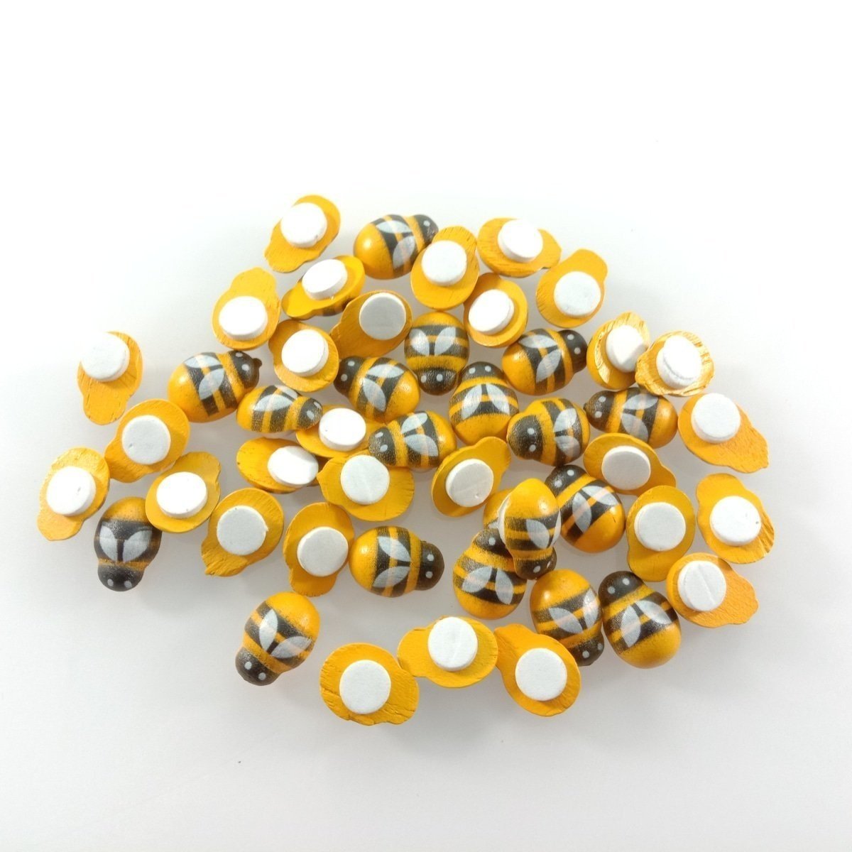 100pcs Bee Wooden Mini DIY Scrapbooking Decoration Home Wall Decor Birthday Party Decorations Craft - - Asia Sell