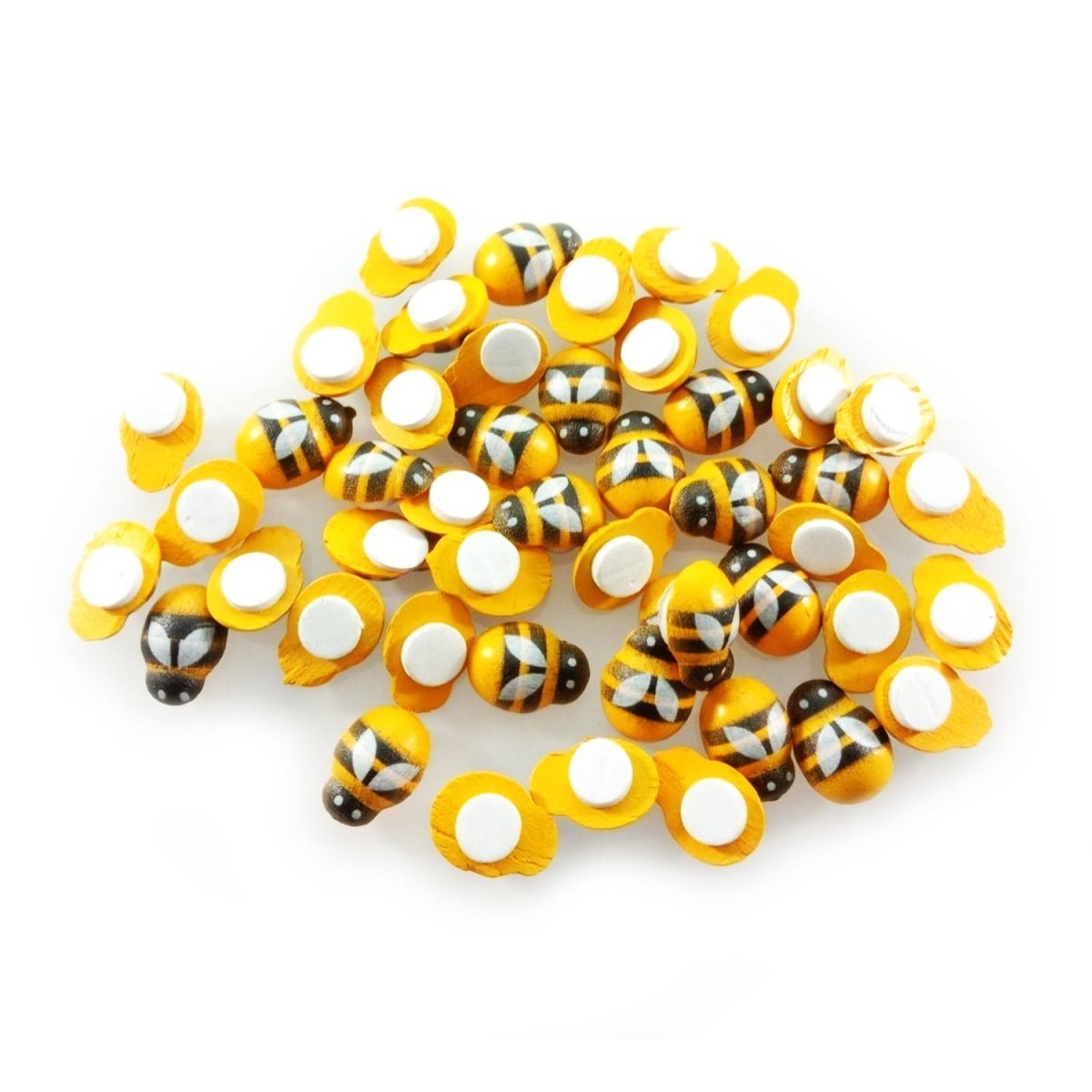 100pcs Bee Wooden Mini DIY Scrapbooking Decoration Home Wall Decor Birthday Party Decorations Craft - - Asia Sell