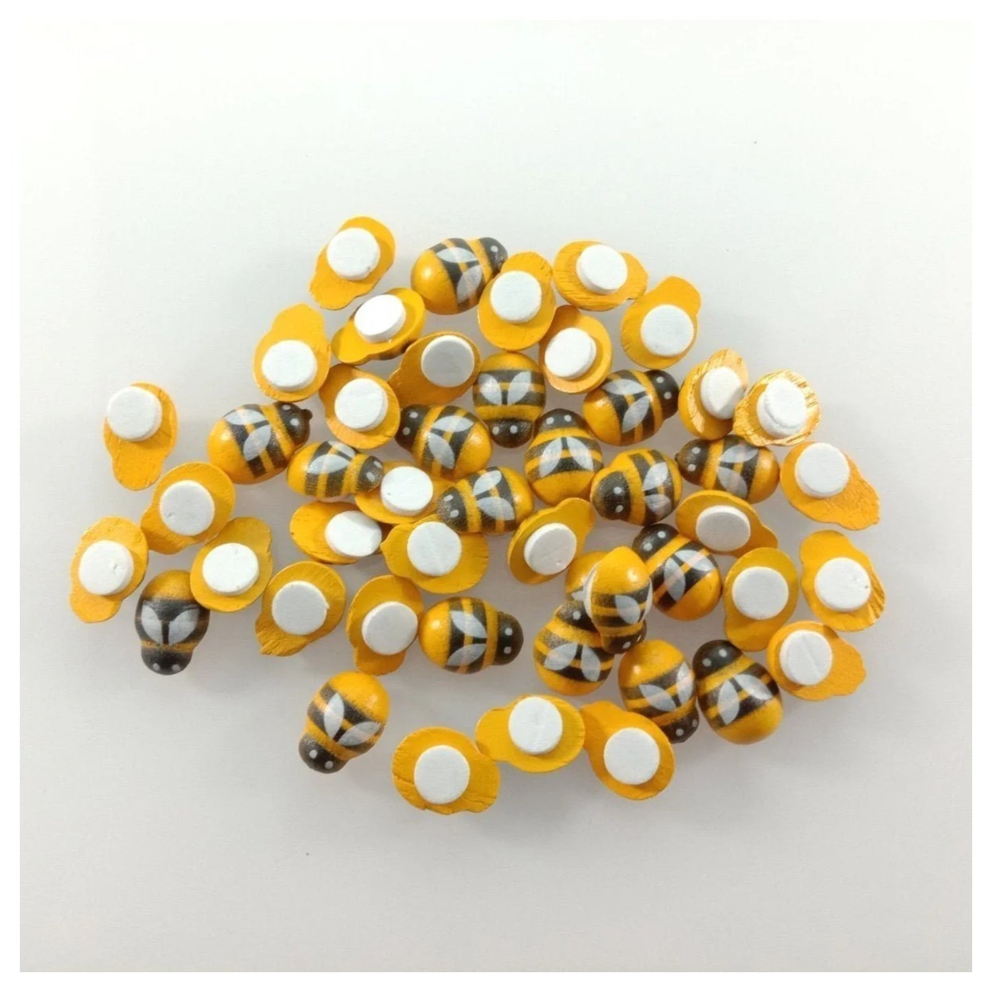 100pcs Bee Wooden Mini DIY Scrapbooking Decoration Home Wall Decor Birthday Party Decorations Craft - - Asia Sell