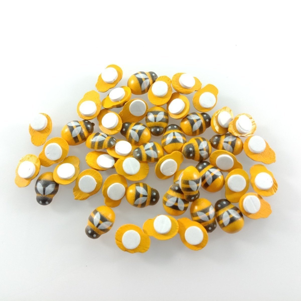 100pcs Bee Wooden Mini DIY Scrapbooking Decoration Home Wall Decor Birthday Party Decorations Craft - - Asia Sell