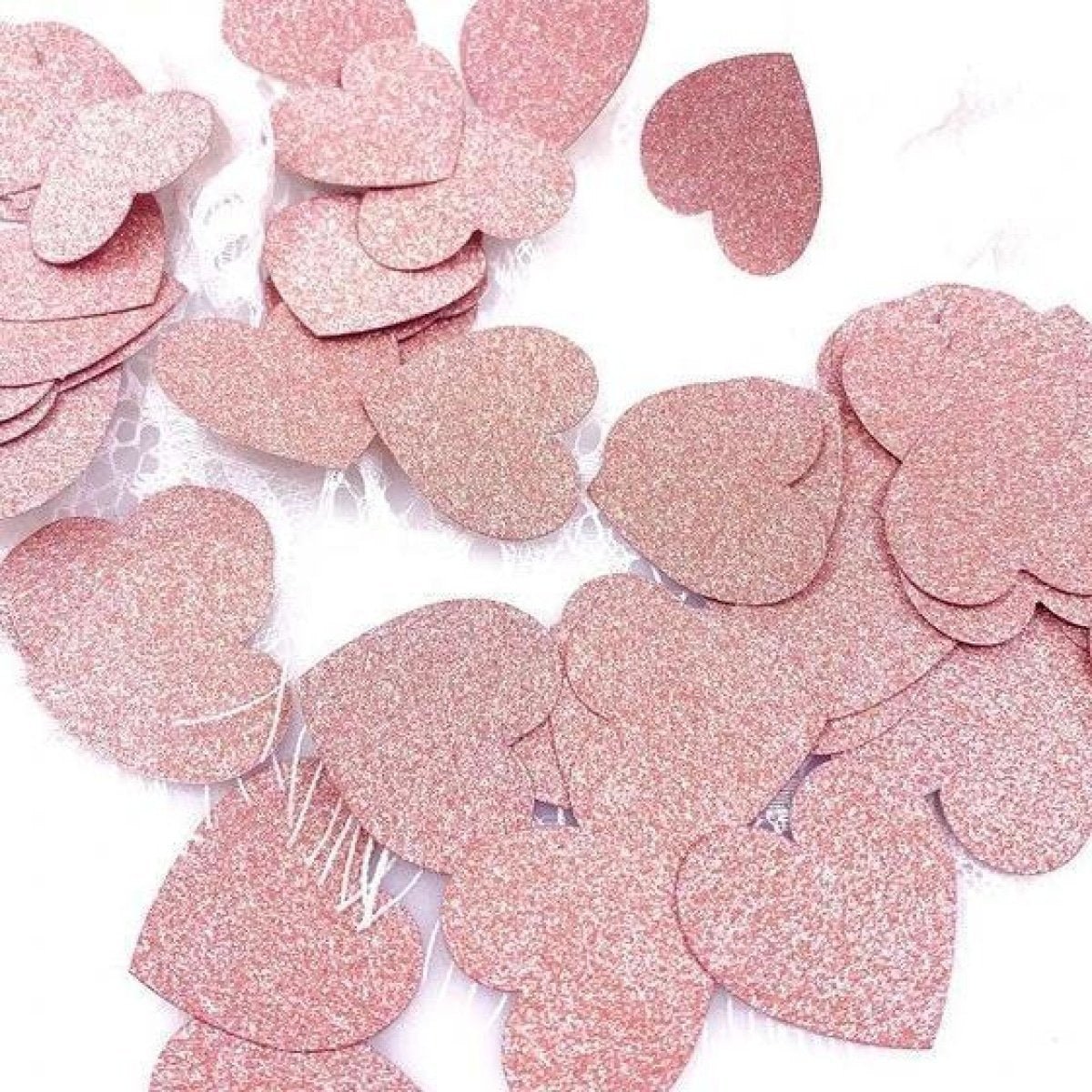 100pcs Cardboard Confetti Star Circle Heart Baby Shower Birthday Wedding Decorations Party - Heart - Pink - Asia Sell