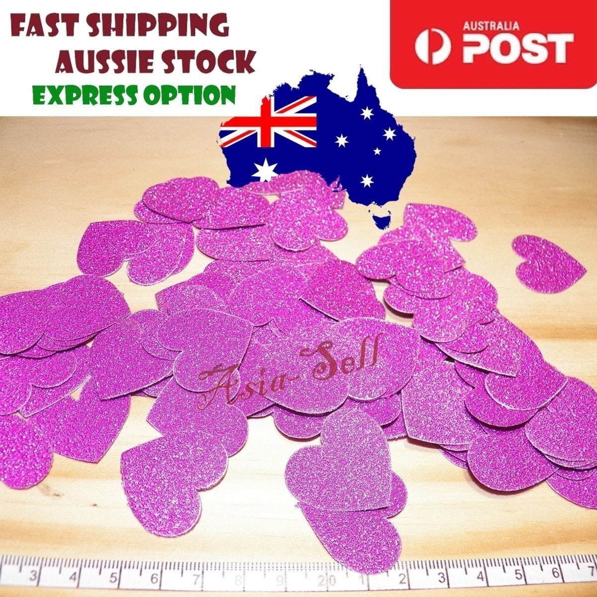 100pcs Cardboard Confetti Star Circle Heart Baby Shower Birthday Wedding Decorations Party - Heart - Purple - Asia Sell