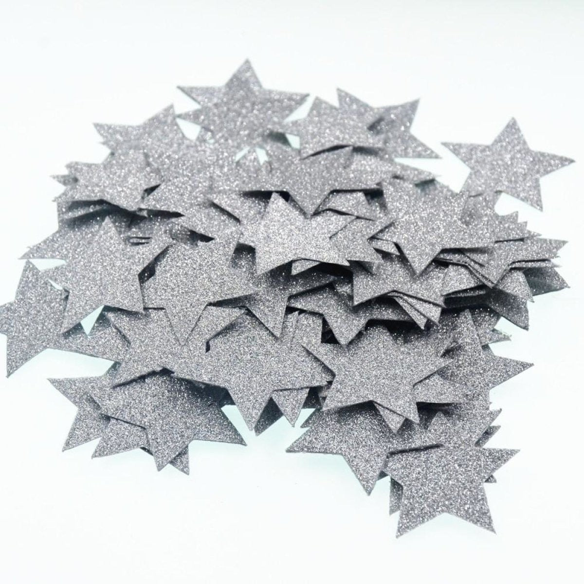 100pcs Cardboard Confetti Star Circle Heart Baby Shower Birthday Wedding Decorations Party - Star - Pink Black Silver - Asia Sell