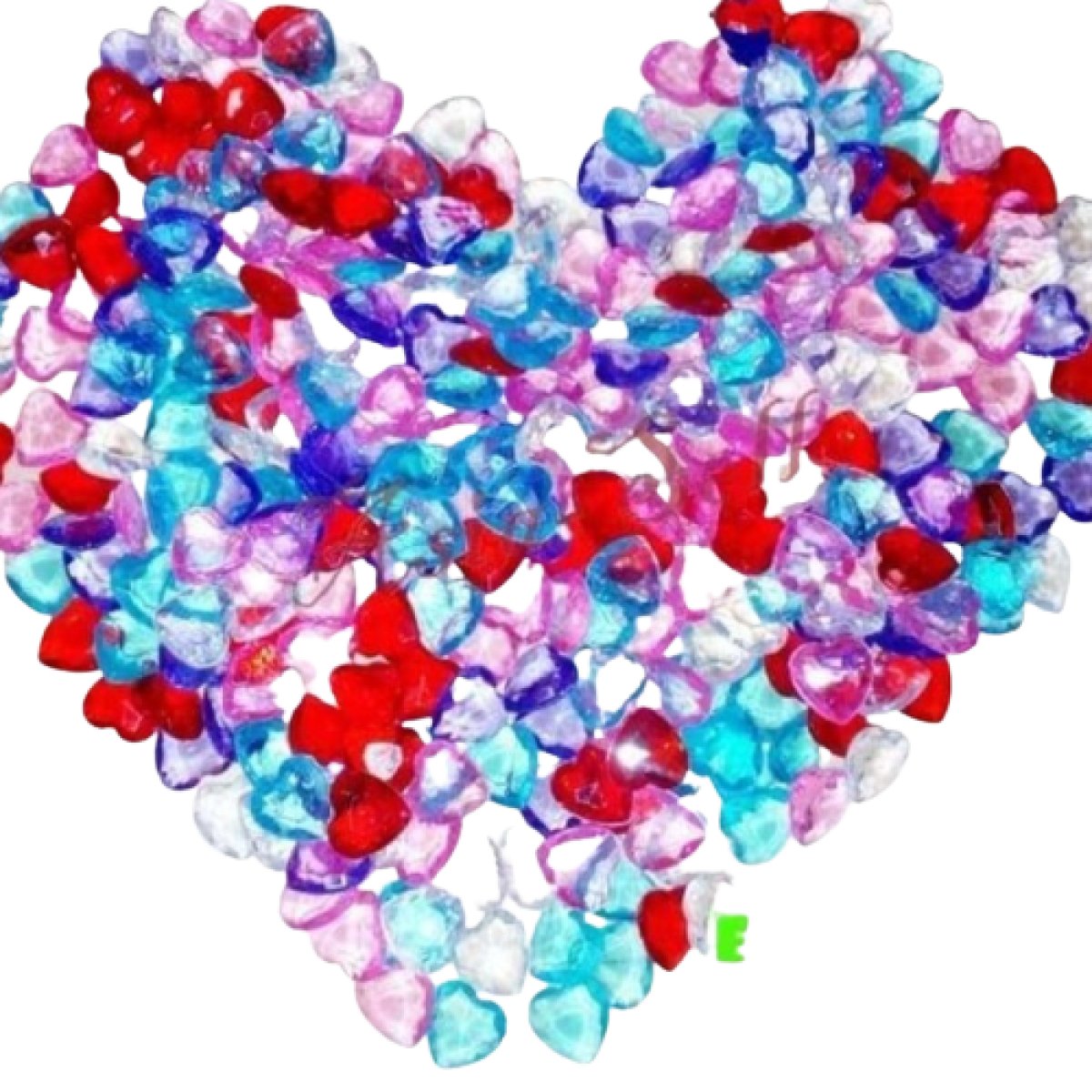 100pcs Crystal Heart Table Scatter Red Blue Pink Purple Clear 1cm Wedding Decoration Acrylic - Multicoloured - Asia Sell
