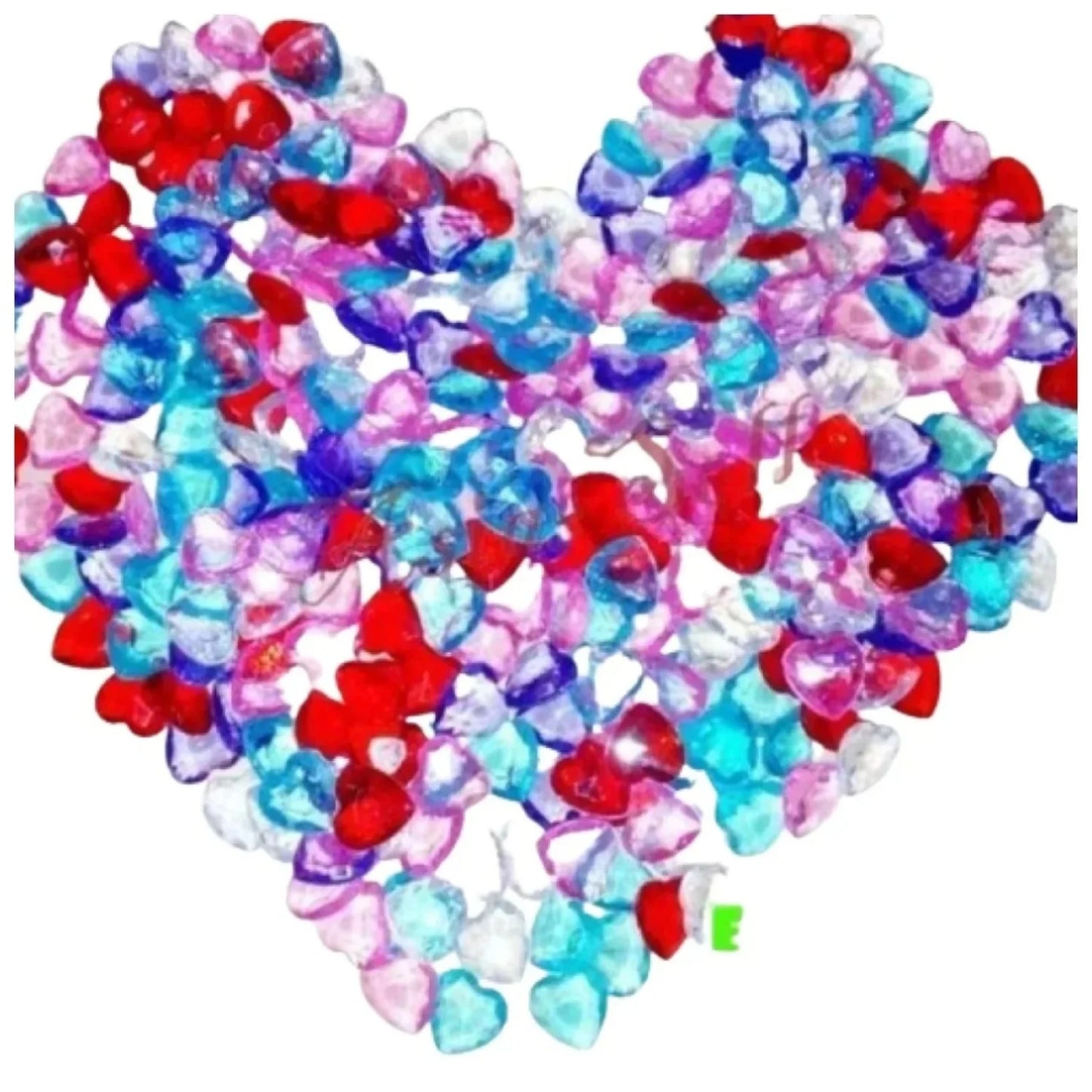 100pcs Crystal Heart Table Scatter Red Blue Pink Purple Clear 1cm Wedding Decoration Acrylic - Multicoloured - Asia Sell