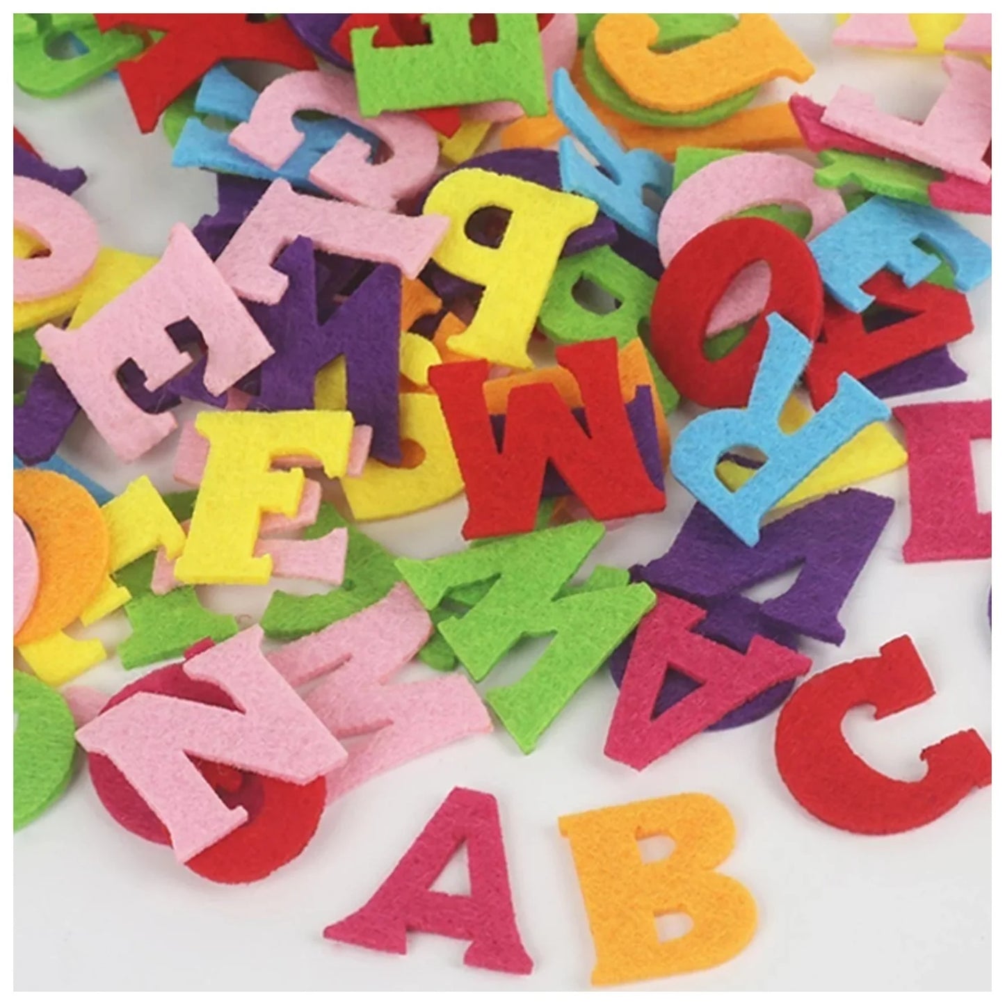100pcs Fabric Felt Letters Numbers Alphabet Craft Cloth Patch For Sewing Dolls Scrapbook Shape - Letters - Asia Sell