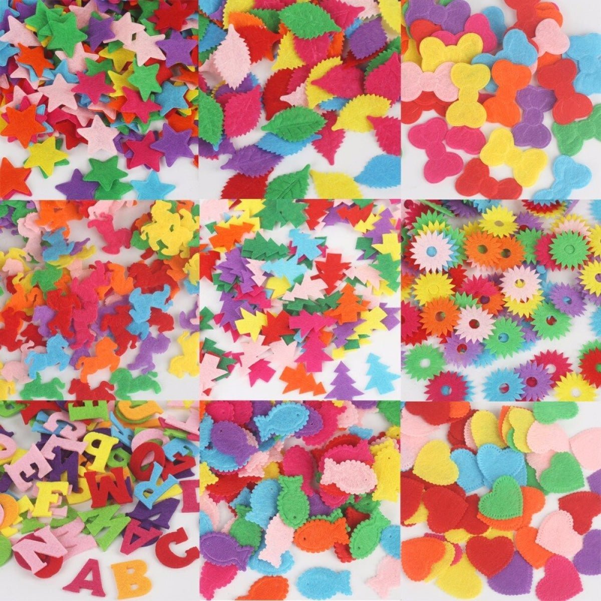 100pcs Fabric Felt Shapes Craft Clothing Patch For Sewing Scrapbooking 15mm to 40mm - 15mm round - Asia Sell