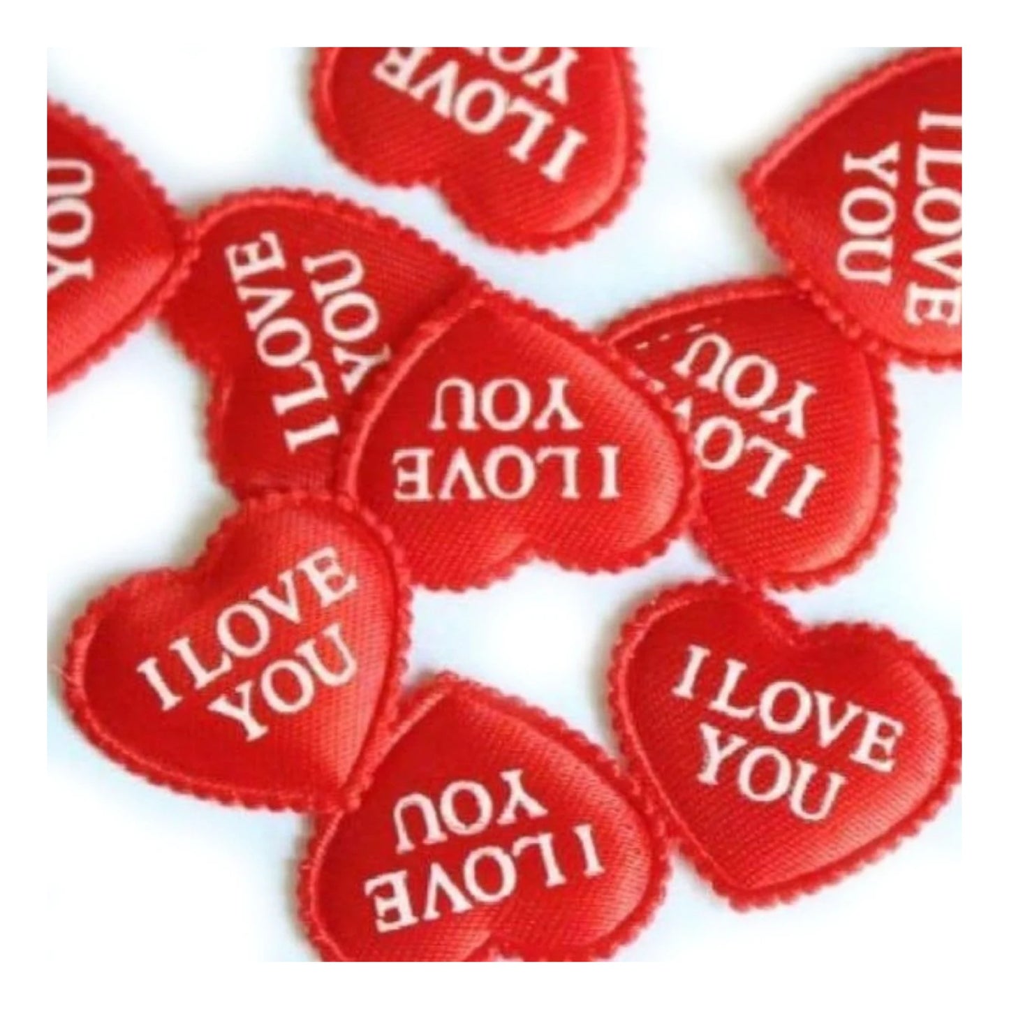 100pcs Fabric Heart 3 x 2.7cm Love you Wedding Party Confetti Table Decorations - - Asia Sell