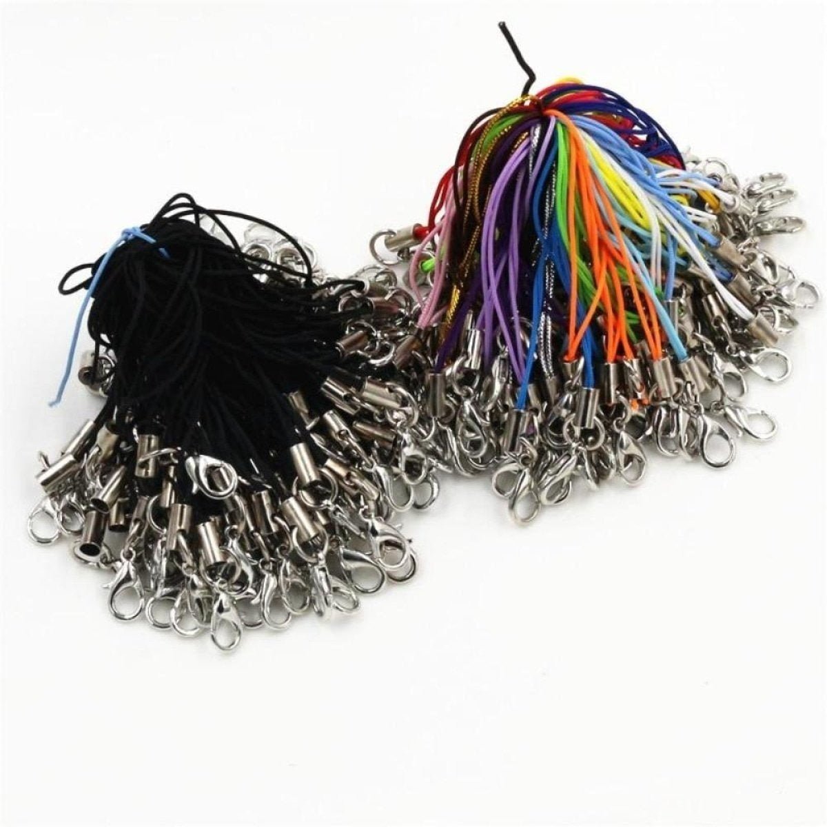 100pcs Lanyard Strap Cords Lobster Clasp Rope Keychains Hooks Mobile Set Charms Keyring Bag Accessories Key Ring - Mixed - Asia Sell