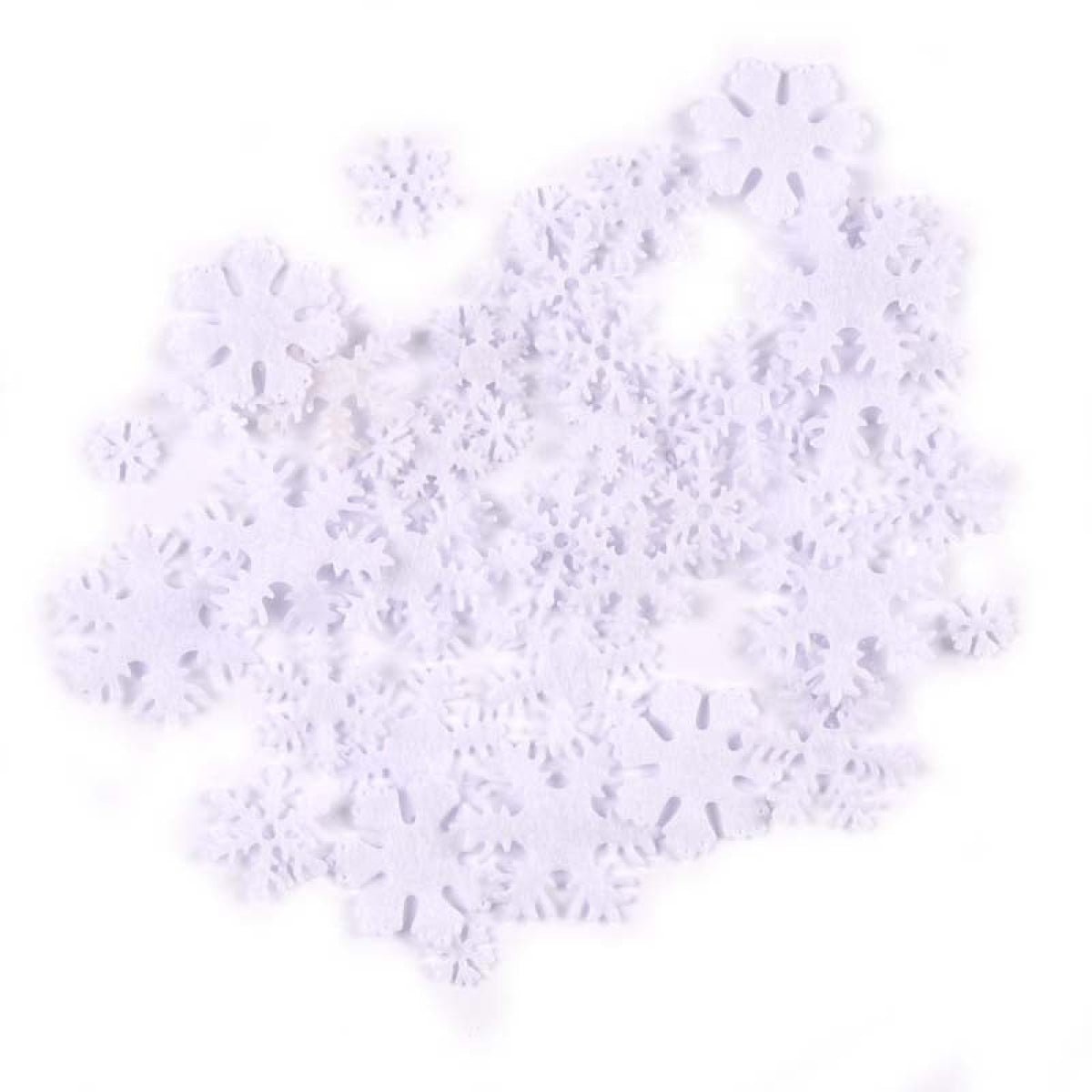 100pcs Mixed Snowflakes Applique Polyester Felt Artificial Patch Patches For DIY Crafts Christmas Decorations Clothing Shapes - - Asia Sell