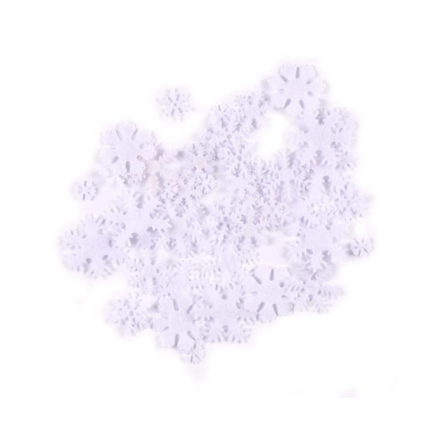 100pcs Mixed Snowflakes Applique Polyester Felt Artificial Patch Patches For DIY Crafts Christmas Decorations Clothing Shapes - - Asia Sell