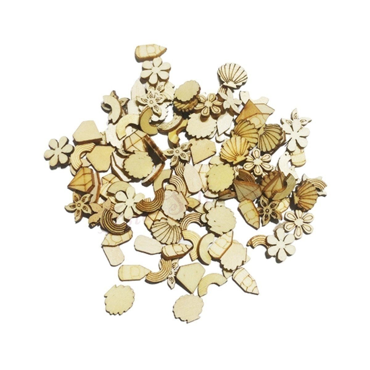 100pcs Mixed Wooden DIY Craft Wood Scrapbooking 12mm - - Asia Sell