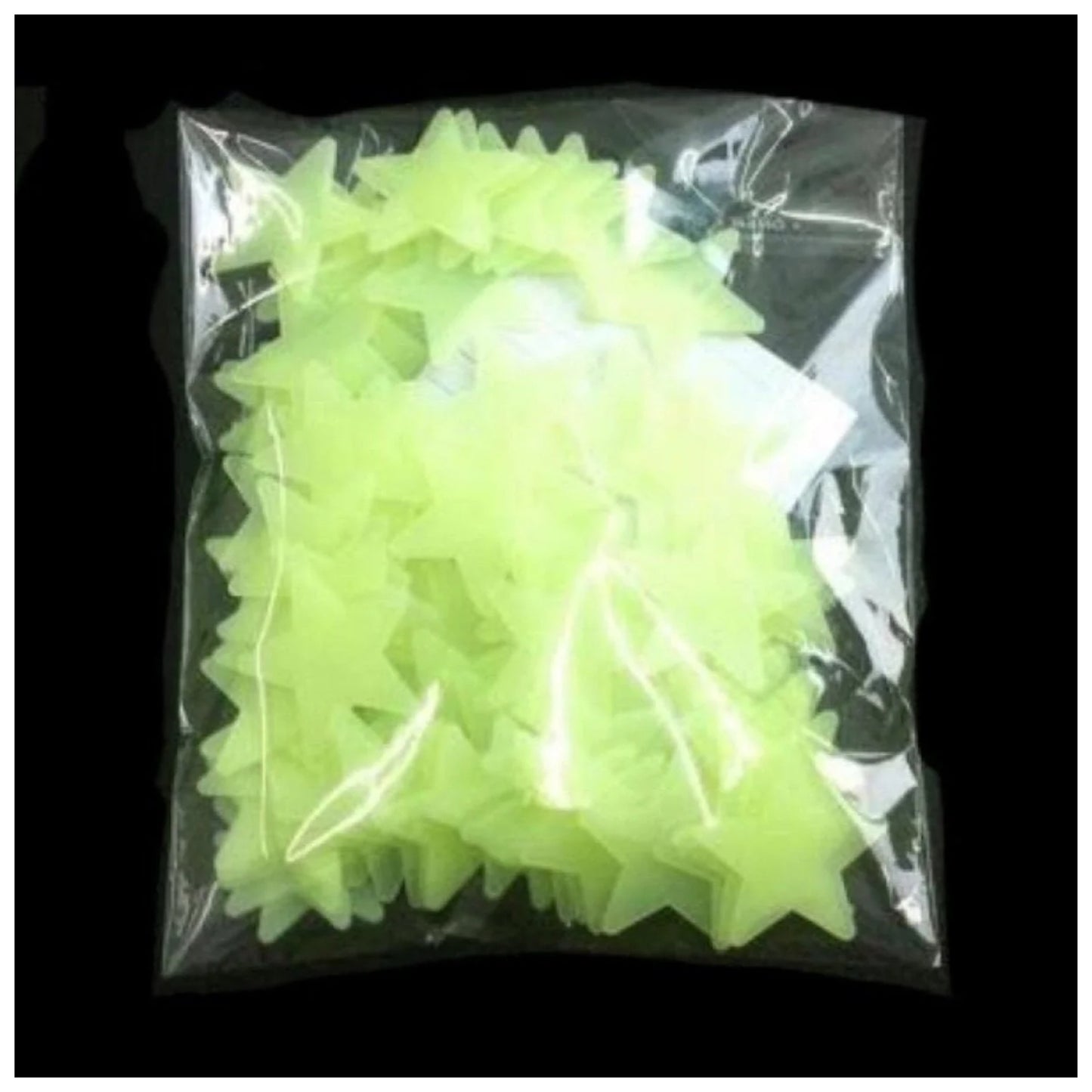100pcs Pink Yellow Blue Green Wall Stars 3D Glow In The Dark Fluorescent Nursery Luminous GITD Stickers - Yellow - Asia Sell