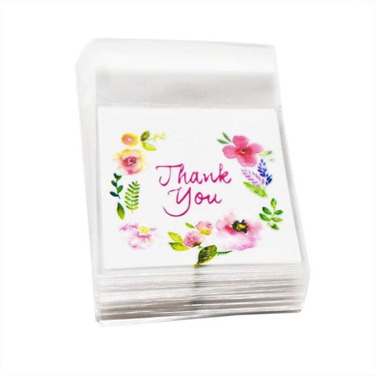 100pcs Plastic Cookie Candy Gift Bags Thank You Bags Wedding Gift Bag - 2: 100pcs - - Asia Sell