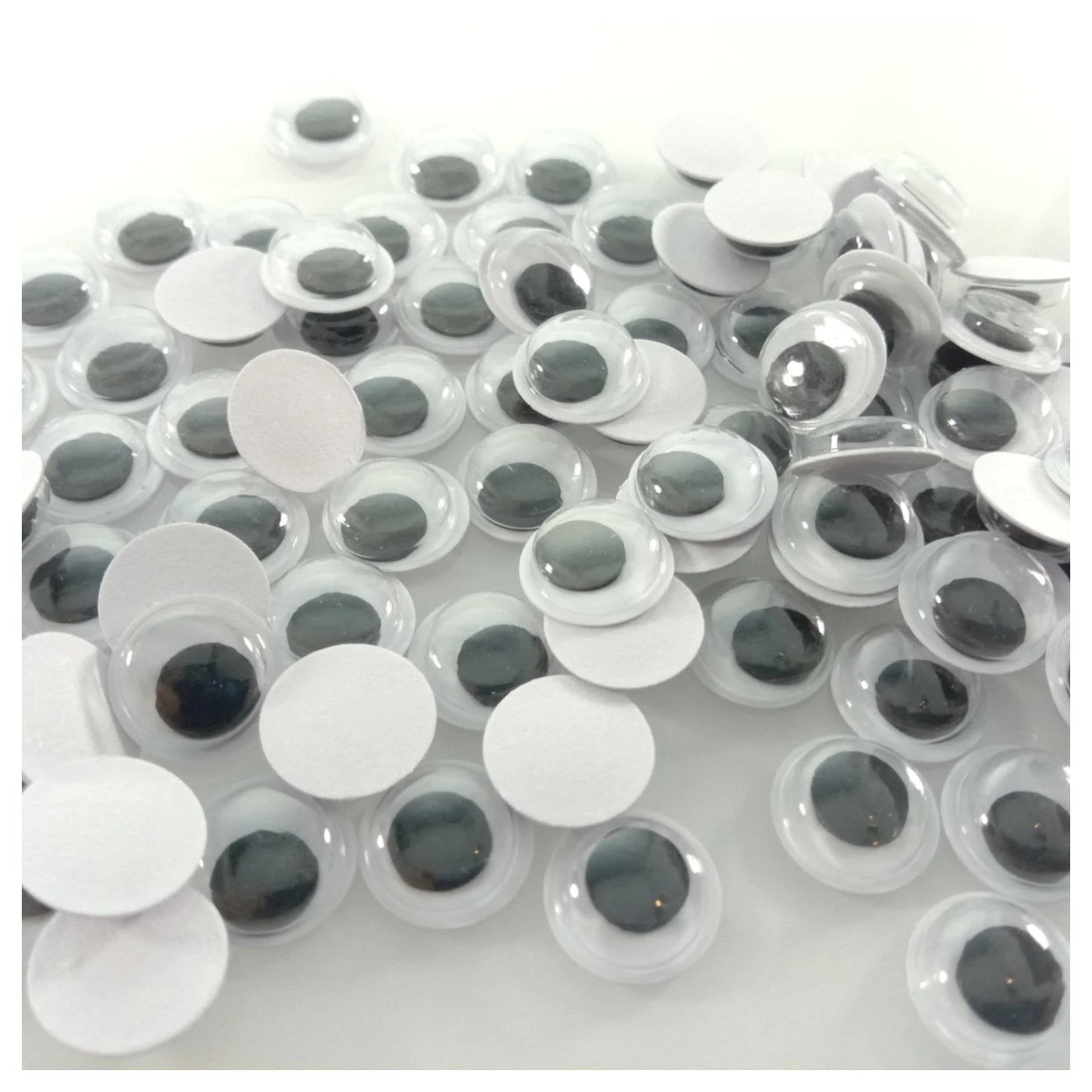 100pcs Plastic Self-Adhesive Googly Wiggle Eyes DIY Scrapbooking Crafts Projects DIY Dolls - Black - Asia Sell