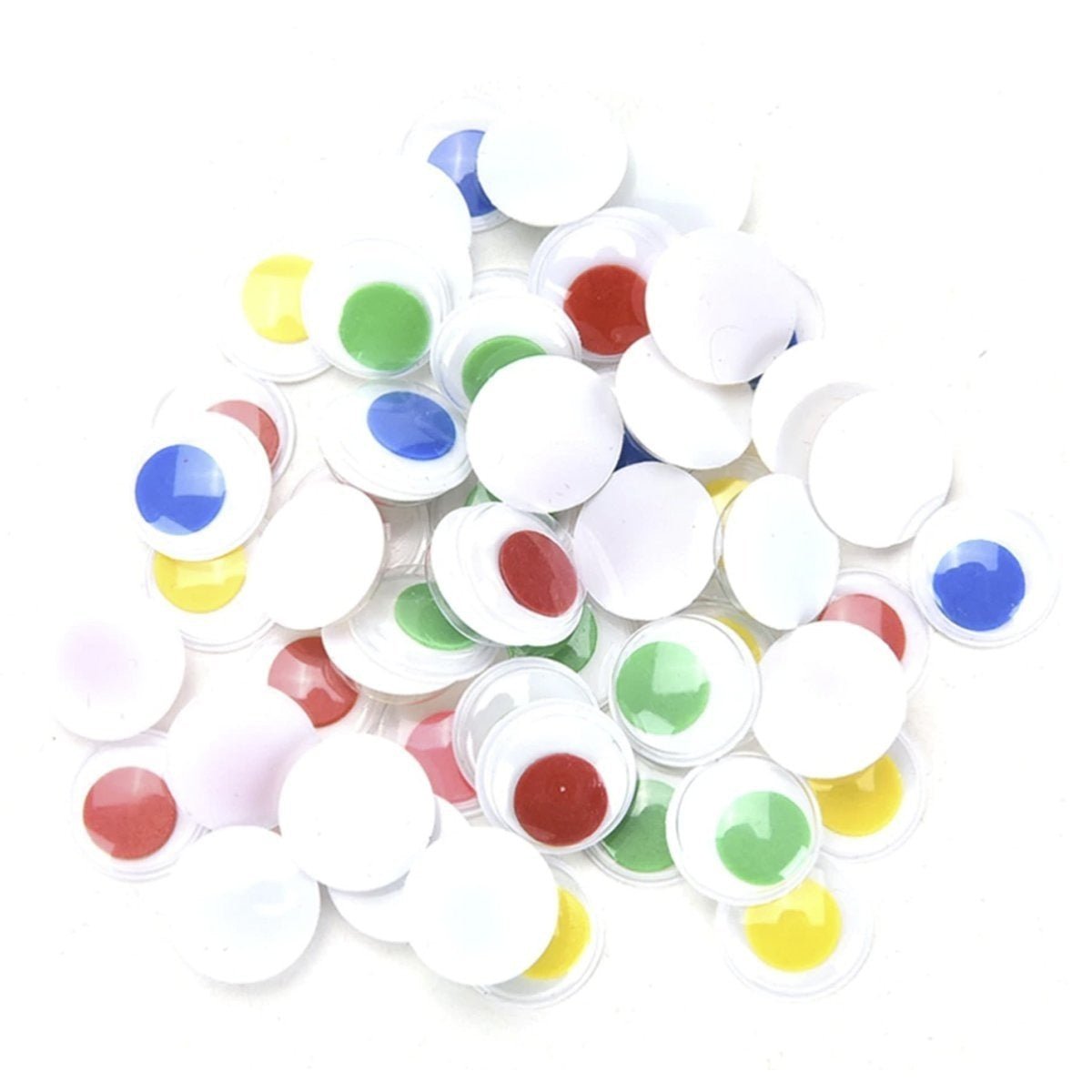 100pcs Set 6mm 8mm 15mm Boggle Eyes Plastic Eyes Moving Dolls Wiggle Googly - 6mm - Asia Sell