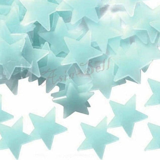 100pcs Wall Stars Glow In The Dark Nursery Room Luminous Fluorescent Kids GITD Stickers - Asia Sell