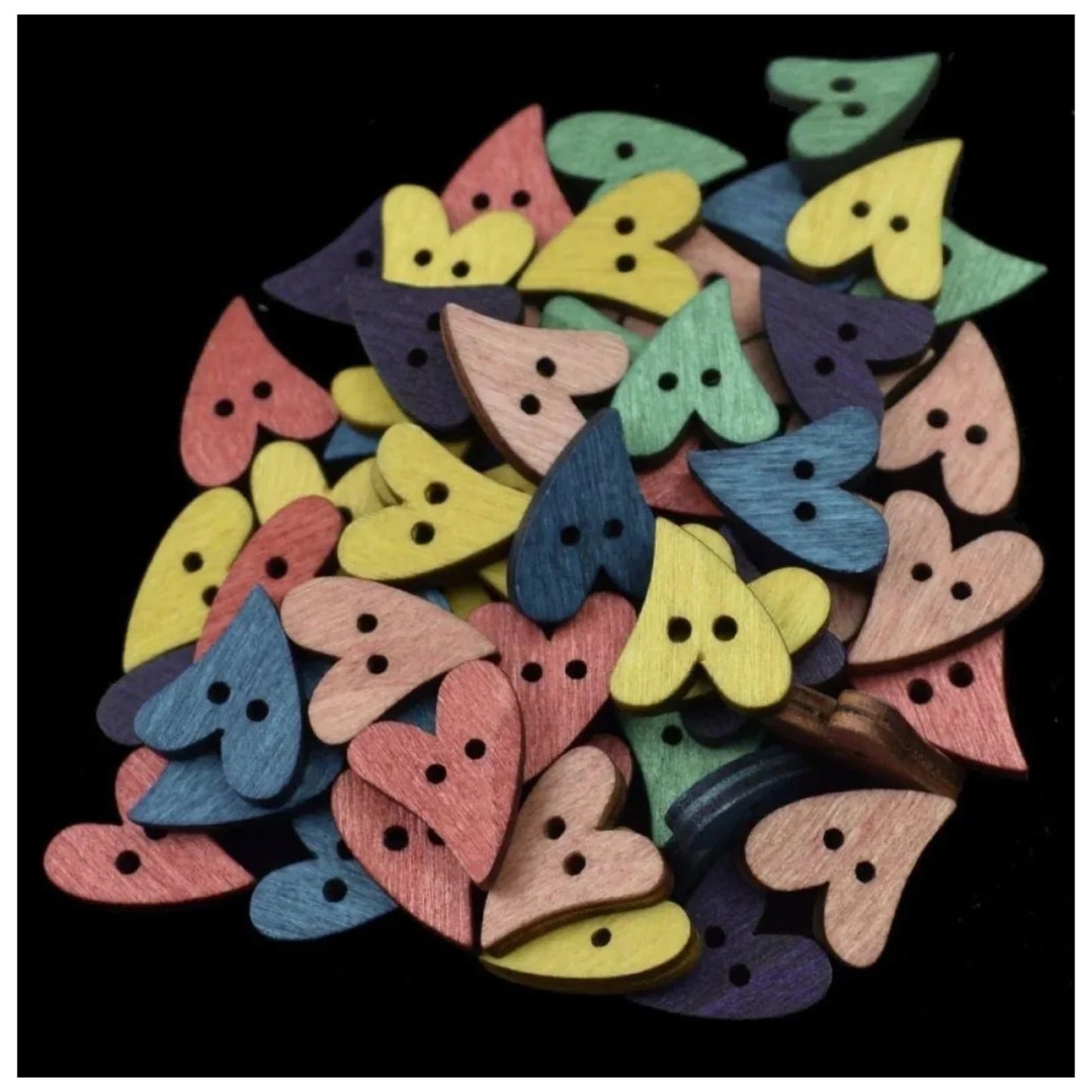 100pcs Wooden Buttons for Crafts Wedding Decoration Clothing Sewing Wood Button 21x15mm - - Asia Sell