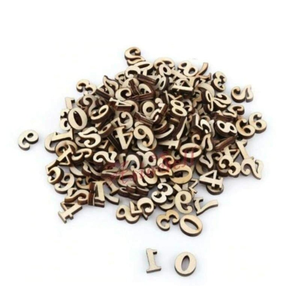 100pcs Wooden Numbers 15mm High Alphabet Art DIY Craft Wood Mathematics Learning - - Asia Sell