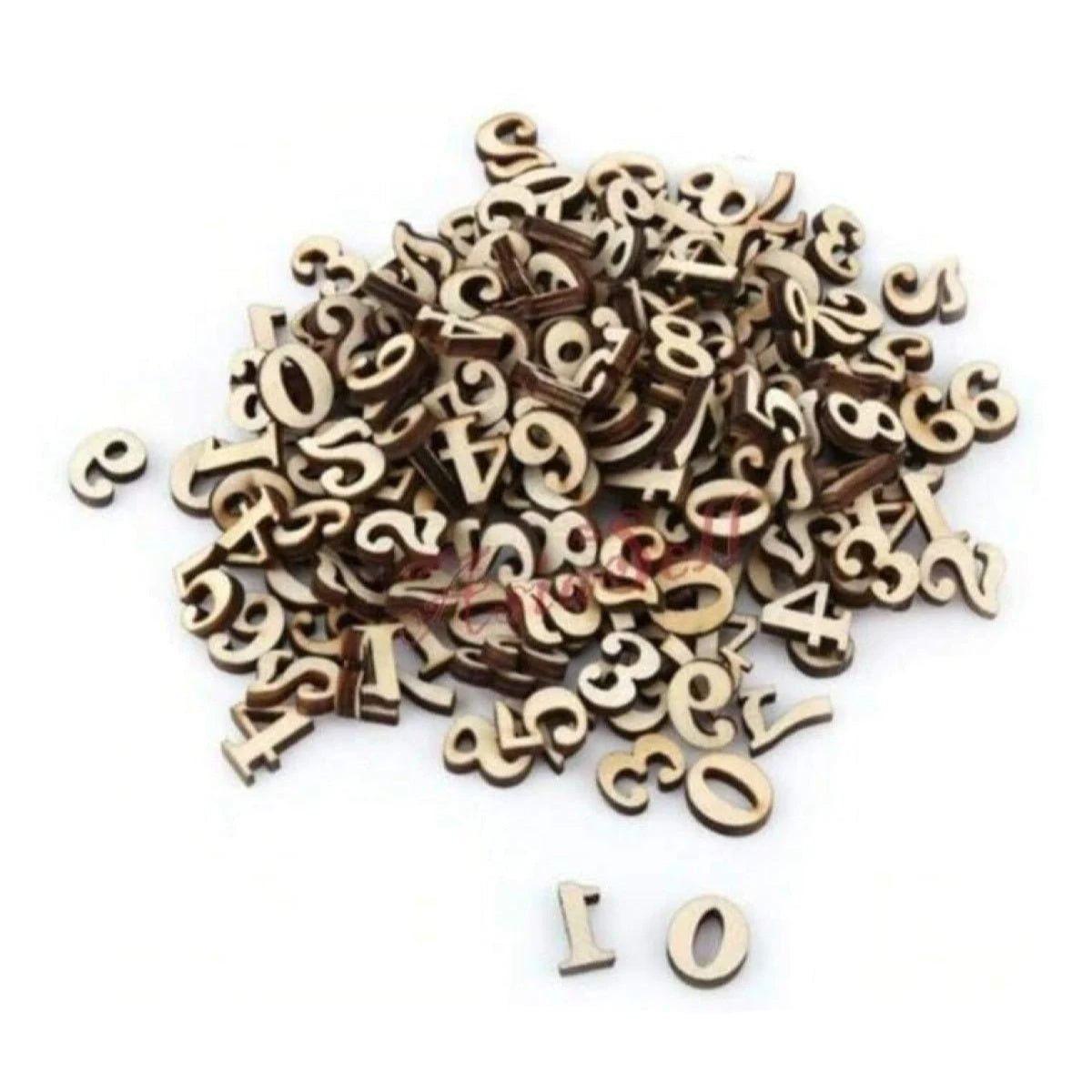 100pcs Wooden Numbers 15mm High Alphabet Art DIY Craft Wood Mathematics Learning - - Asia Sell