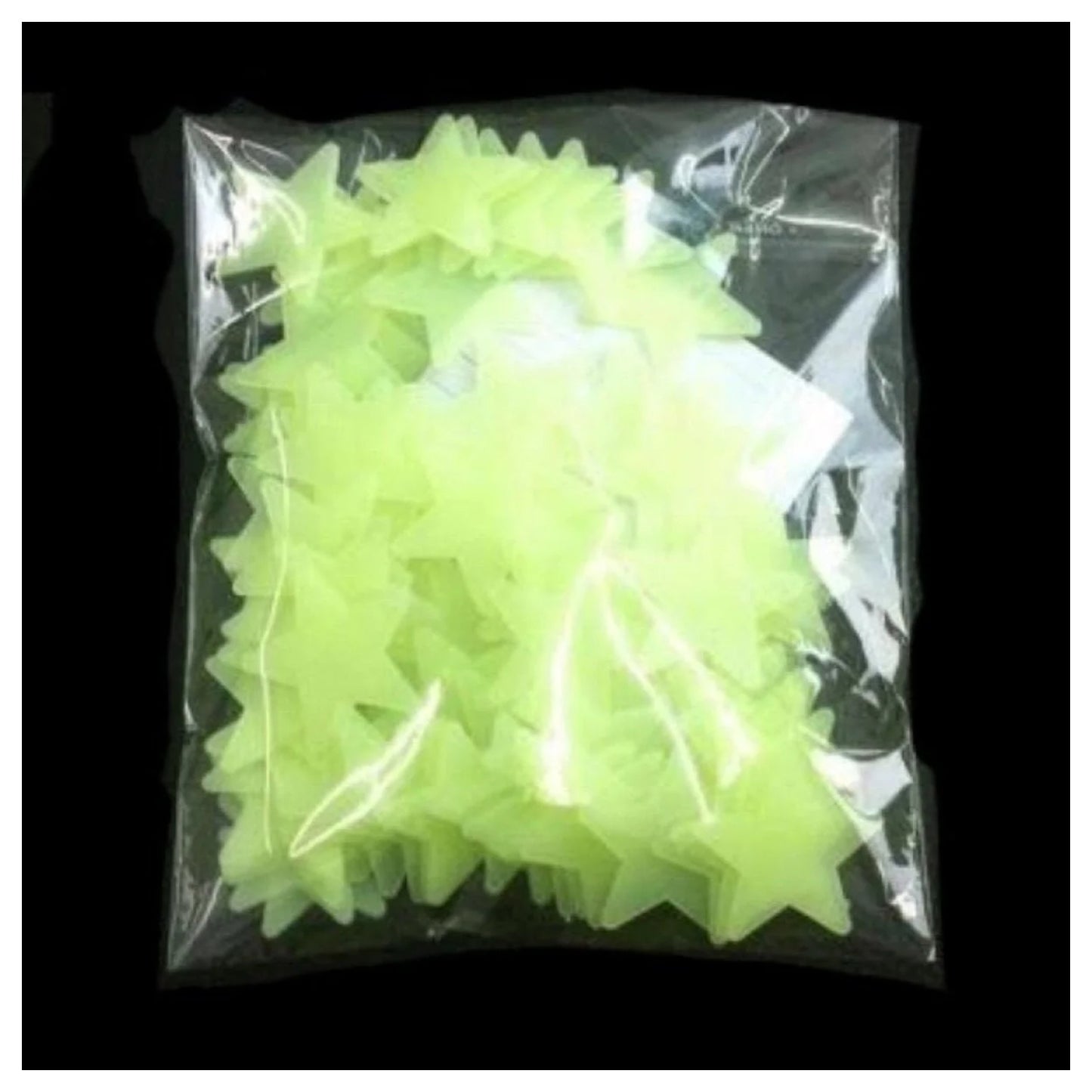 100pcs YELLOW Wall Stars Glow In The Dark Nursery Room Luminous Fluorescent Stickers - - Asia Sell
