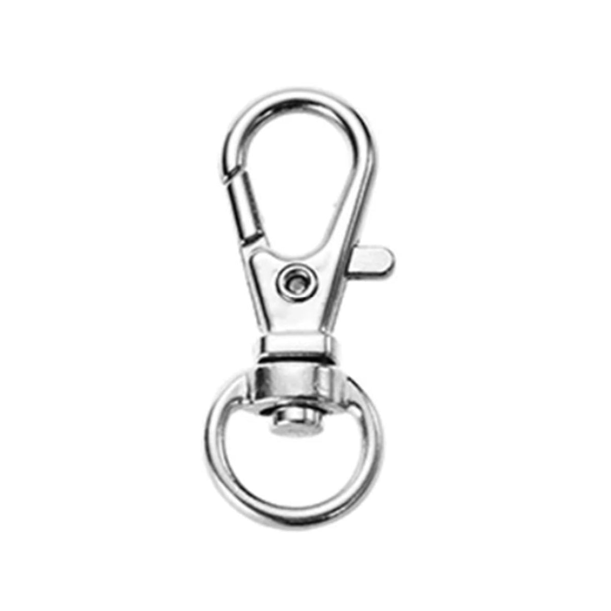 100pcs 30mm Lobster Clasp Swivel Trigger Clips Snap Hooks Key Ring Keychain Bag Keyring
