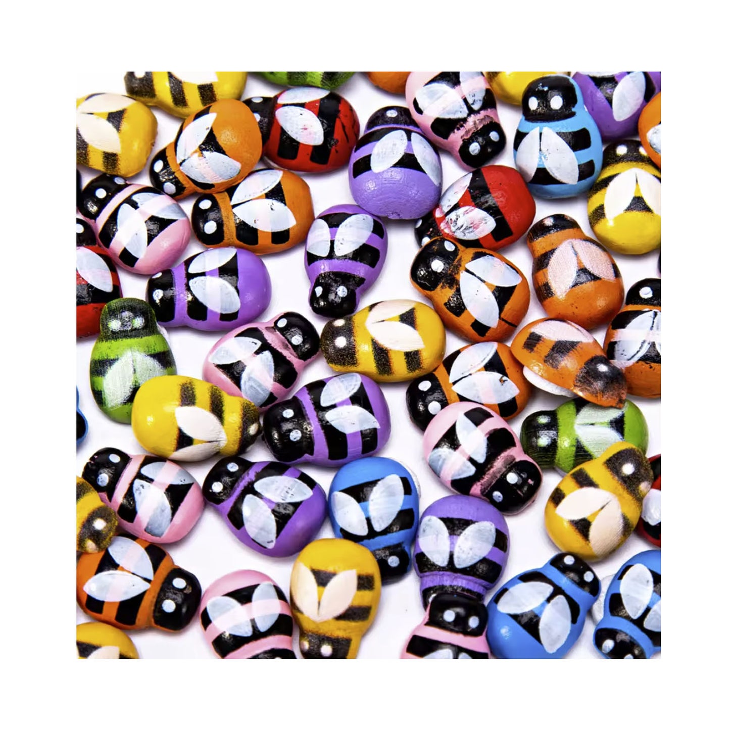 100pcs 9x13mm Wooden Bee Self-Adhesive Cardmaking Easter DIY Crafts Embellishments For Scrapbooking | Asia Sell