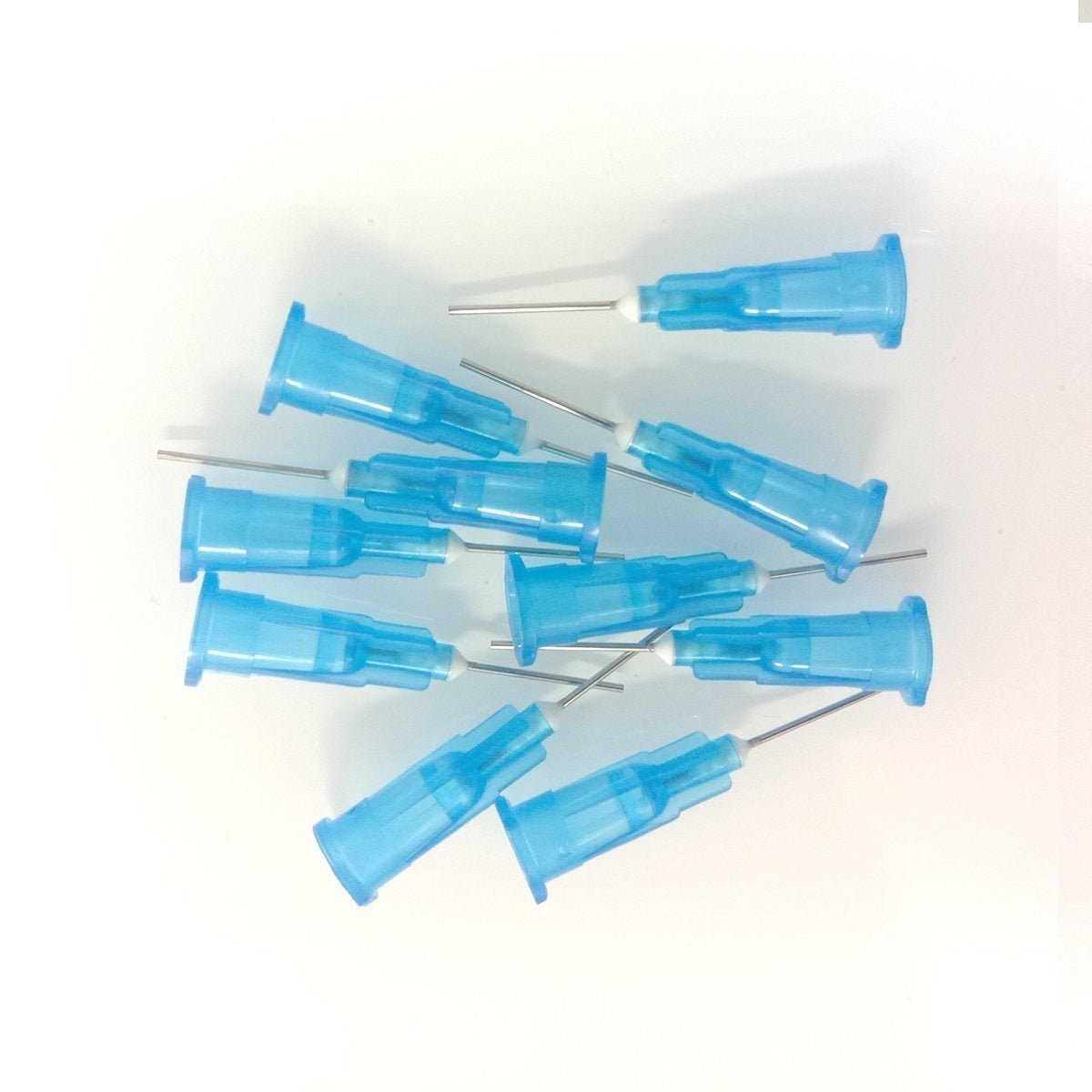 100x 14G 15G 16G 18G 19G 20G 21G 23G 25G 27G Dispensing Needle Tips S/S Glue Dispenser Needles 0.5" Tubing Length - 23G - Asia Sell