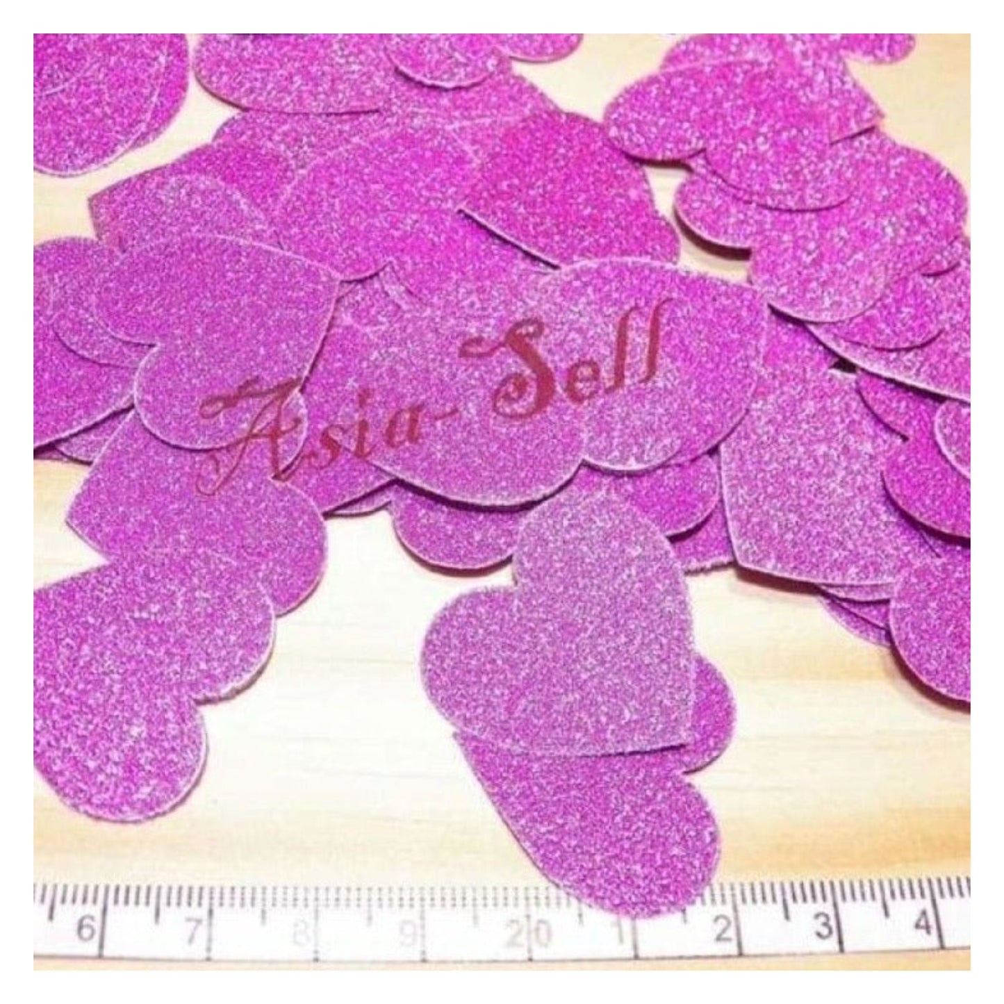100x 3cm Hearts Pink Purple Glitter Sparkles Birthday Wedding Party Decorations Confetti - - Asia Sell