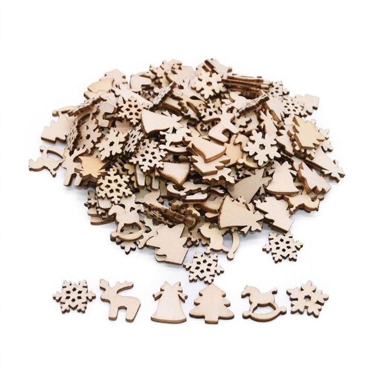100x Christmas Wooden DIY Craft Wood - - Asia Sell