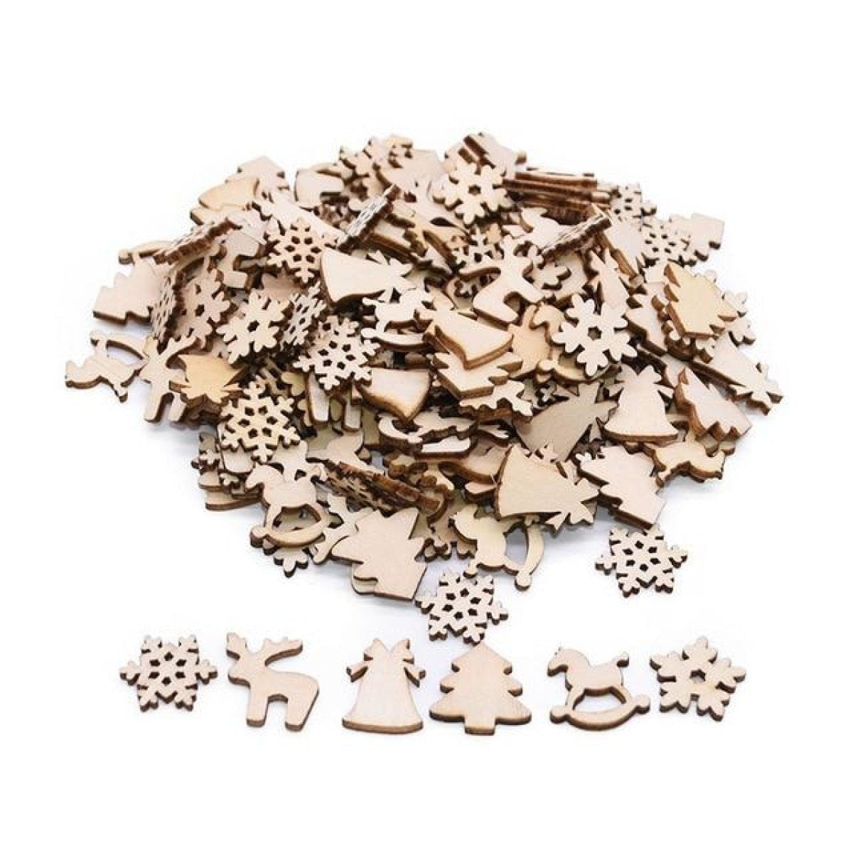 100x Christmas Wooden DIY Craft Wood - - Asia Sell