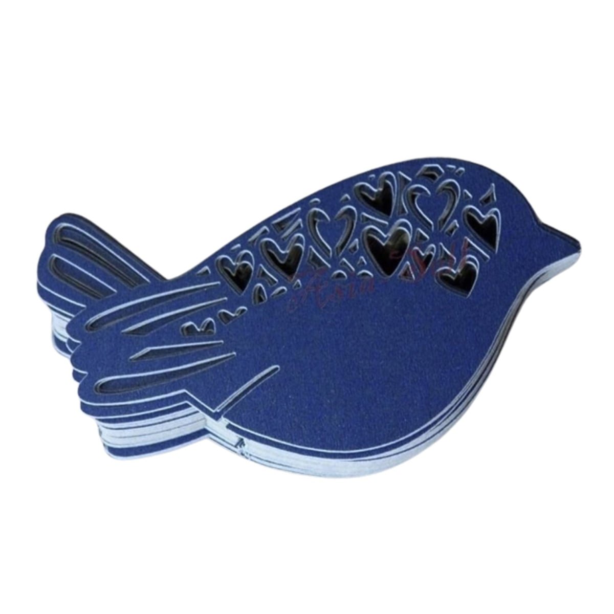 10/50pcs Bird Wine Glass Place Holder Name Cards 100x50mm Laser Cut Cardboard Wedding Table - 50pcs Dark Purple - Asia Sell