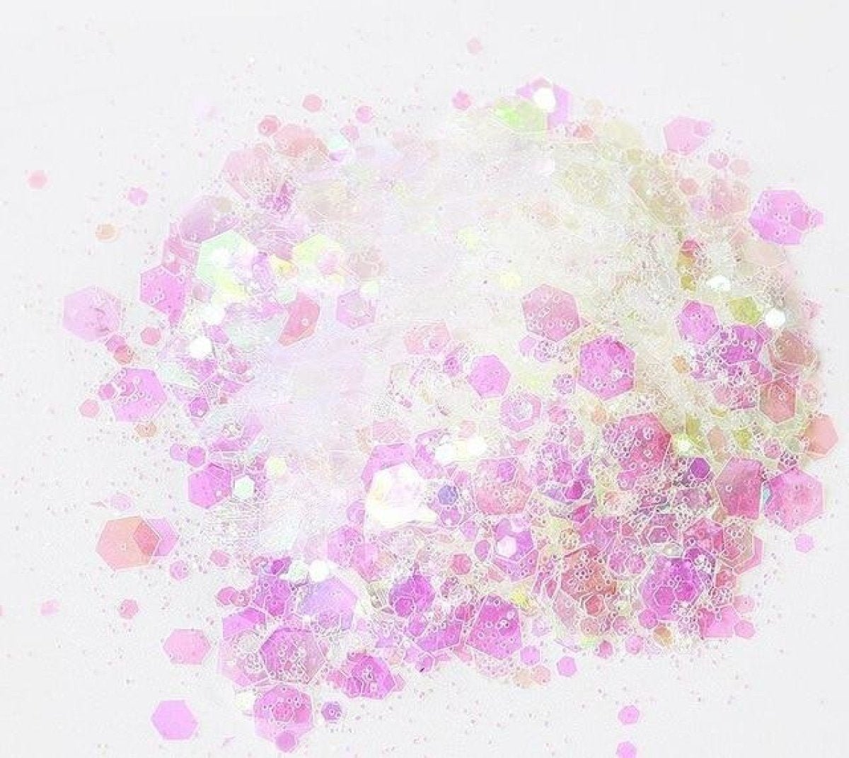 10g Holographic Iridescent Glitter Mix 0.3-3mm Rainbow Nail Art Decorations - Purple (changes to G) - Asia Sell