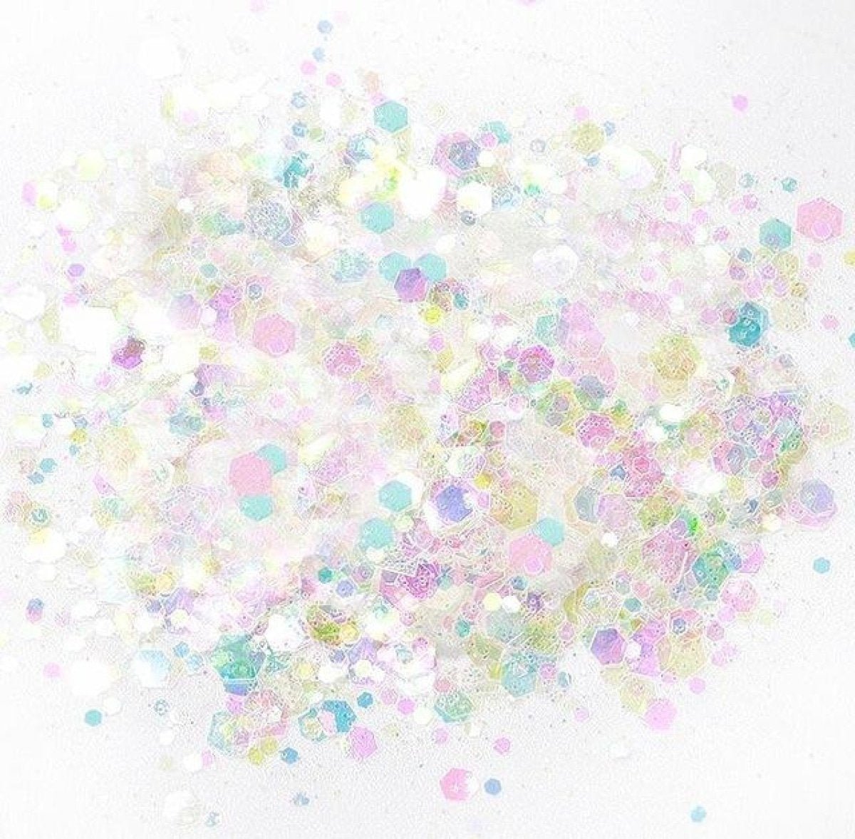 10g Holographic Iridescent Glitter Mix 0.3-3mm Rainbow Nail Art Decorations - Purple&G (changes to G&R) - Asia Sell