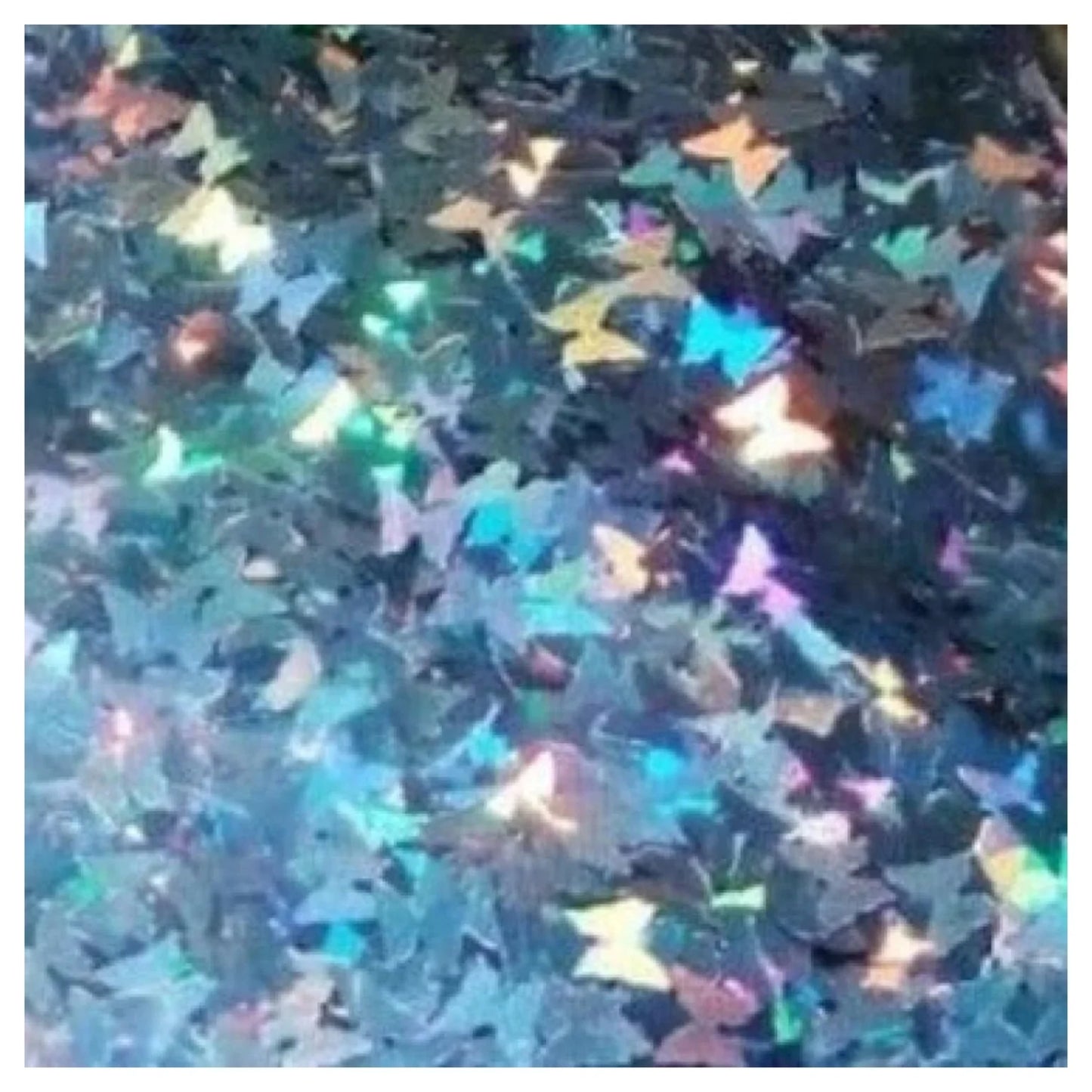 10g Holographic Nail Art Decals Silver Gold Stars Butterflies Bling Decorations 0.2mm - Gold fine powder - Asia Sell
