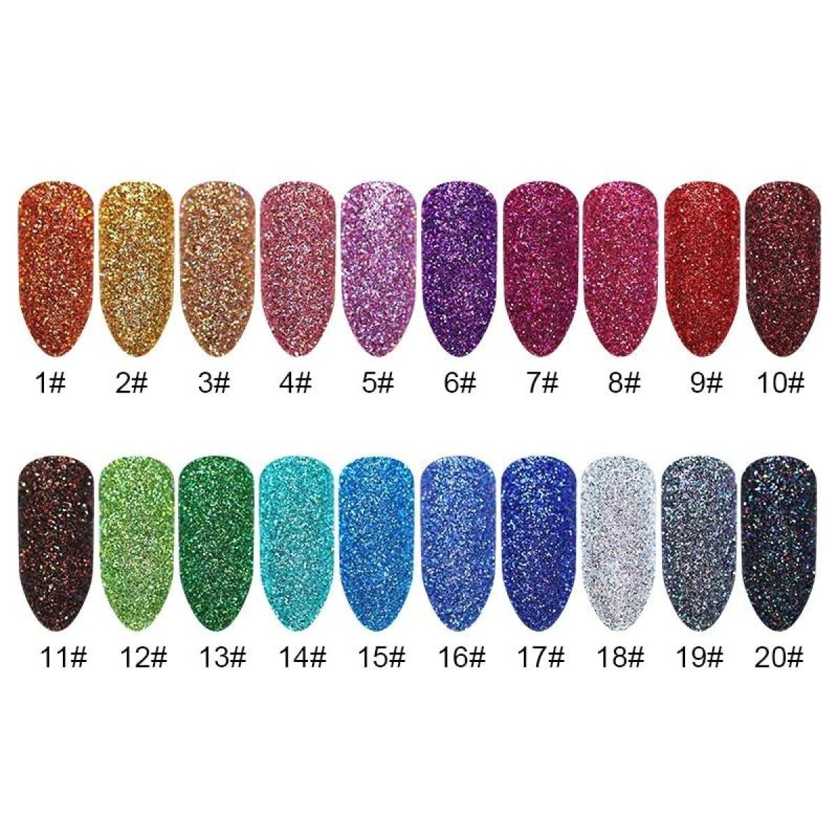 10g Holographic Nail Glitter Powder Nail Art Glitter Dust Nail Decorations - 2 - Asia Sell