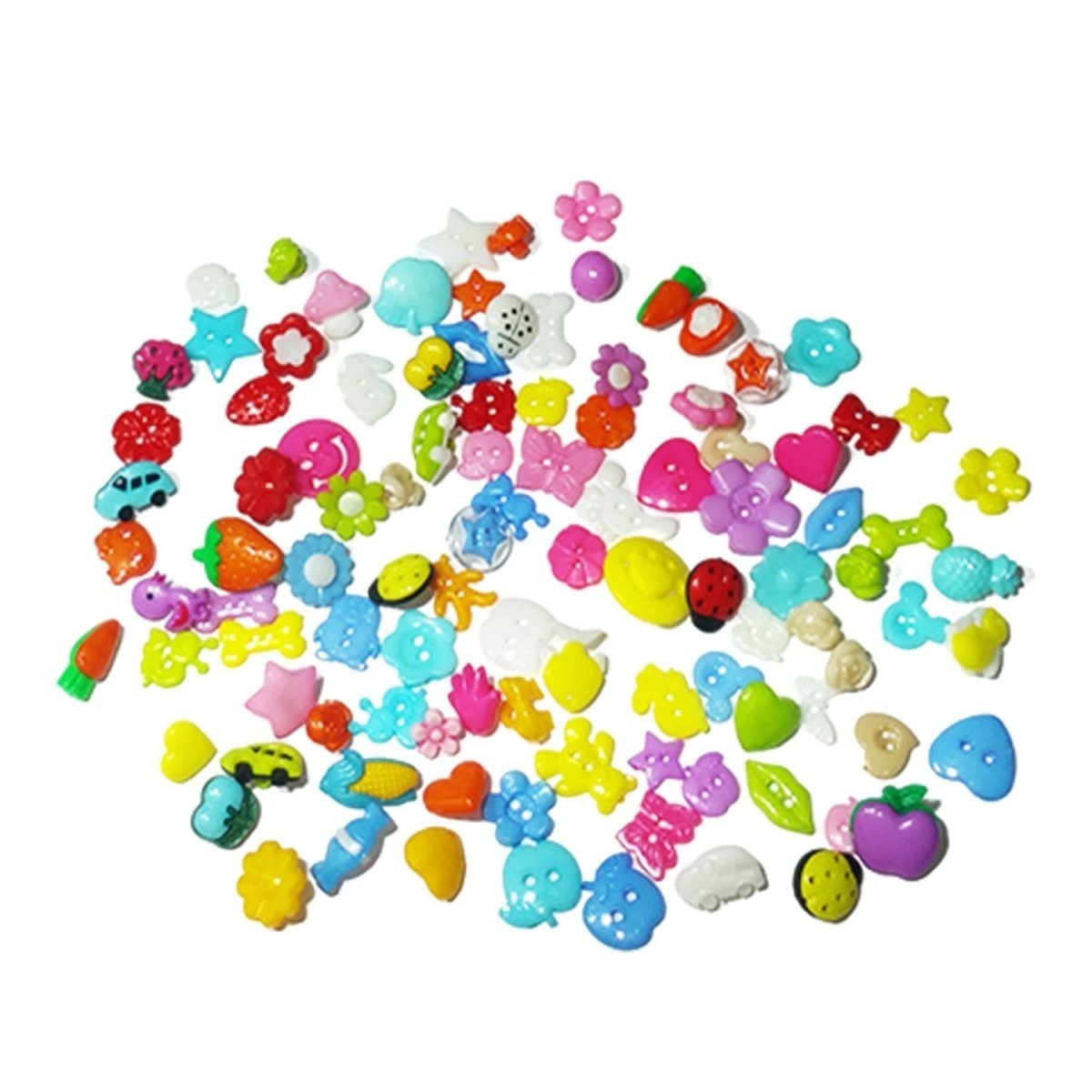 10mm-15mm Round 2 Hole Resin Buttons Flatback Children's Clothing Sewing - - Asia Sell