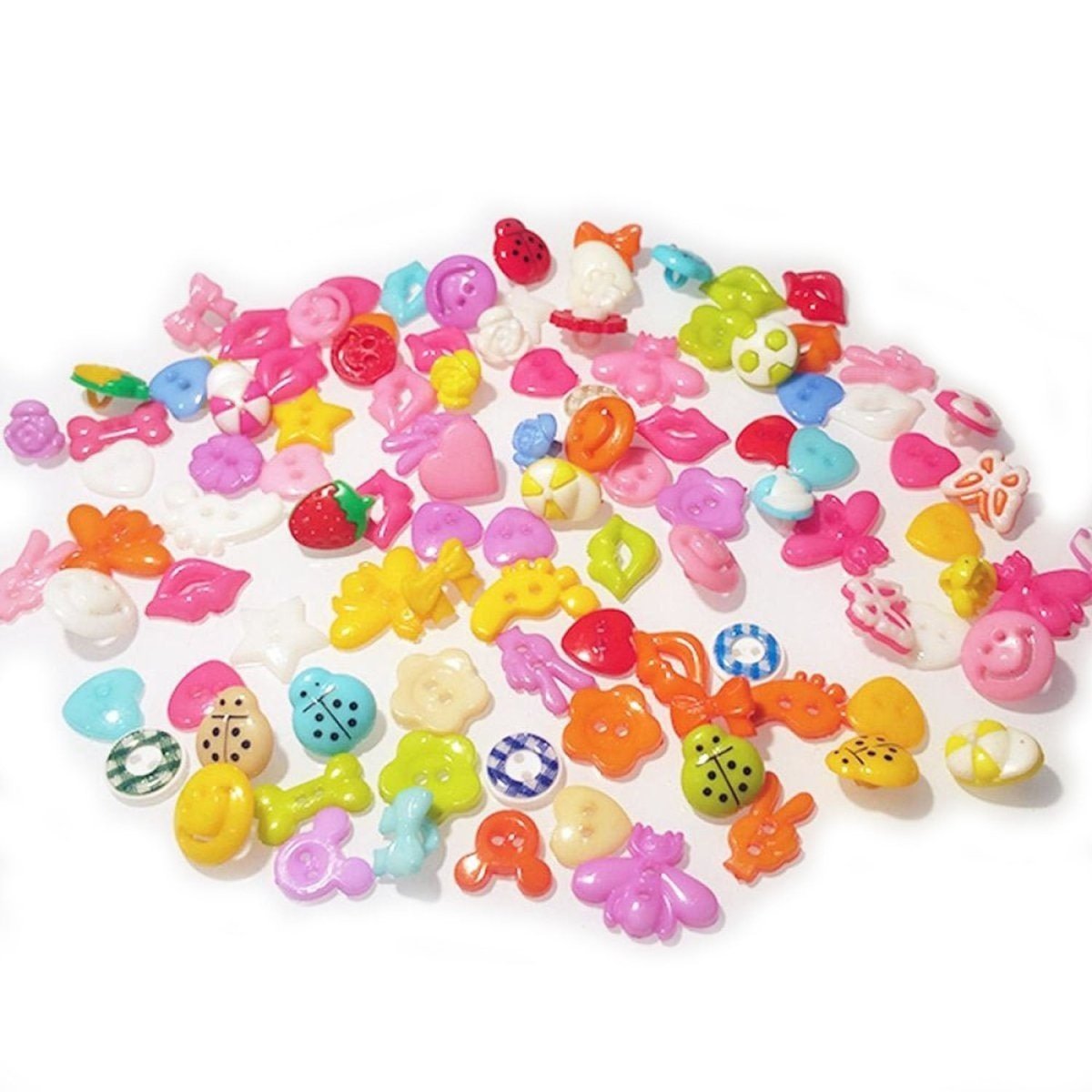 10mm-15mm Round 2 Hole Resin Buttons Flatback Children's Clothing Sewing - - Asia Sell