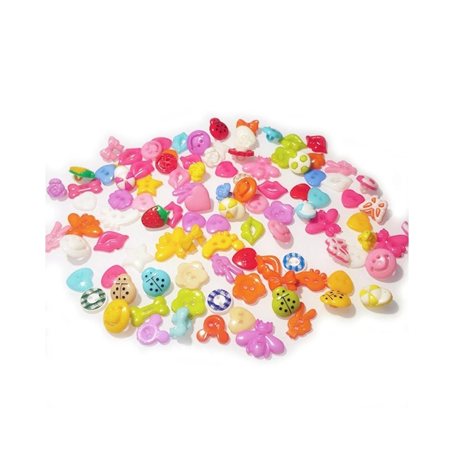 10mm-15mm Round 2 Hole Resin Buttons Flatback Children's Clothing Sewing - - Asia Sell