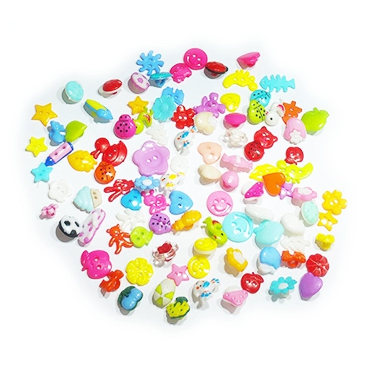10mm-15mm Round 2 Hole Resin Buttons Flatback Children's Clothing Sewing - - Asia Sell