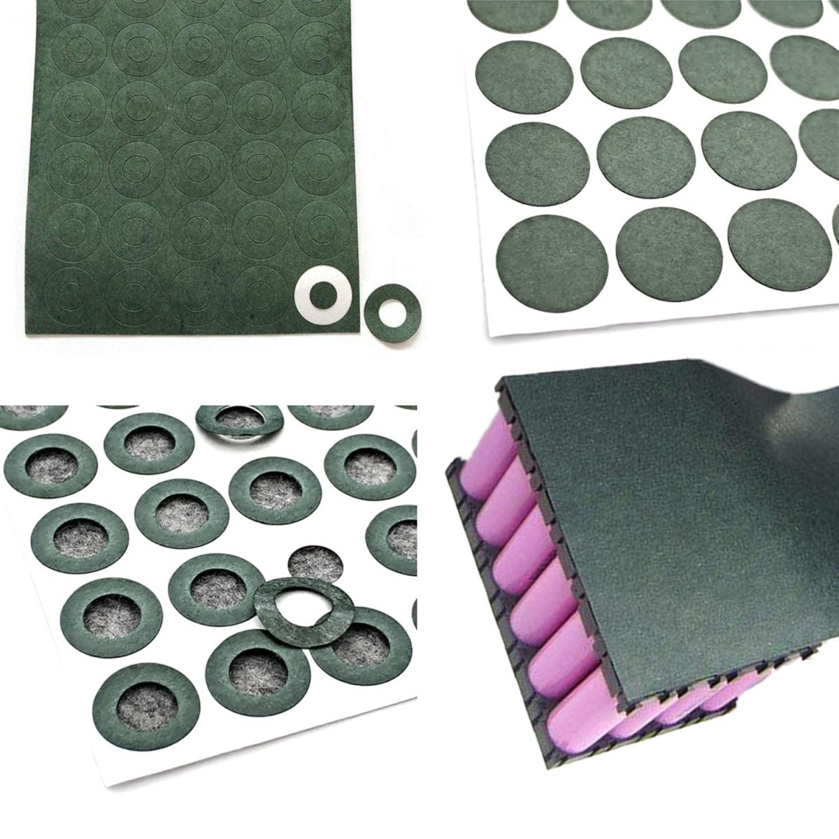 10mtr / 1000pcs 1S 18650 Barley Paper Li-ion Battery Insulation Gasket for Battery Pack Pad - 1000 circle outlines - - Asia Sell