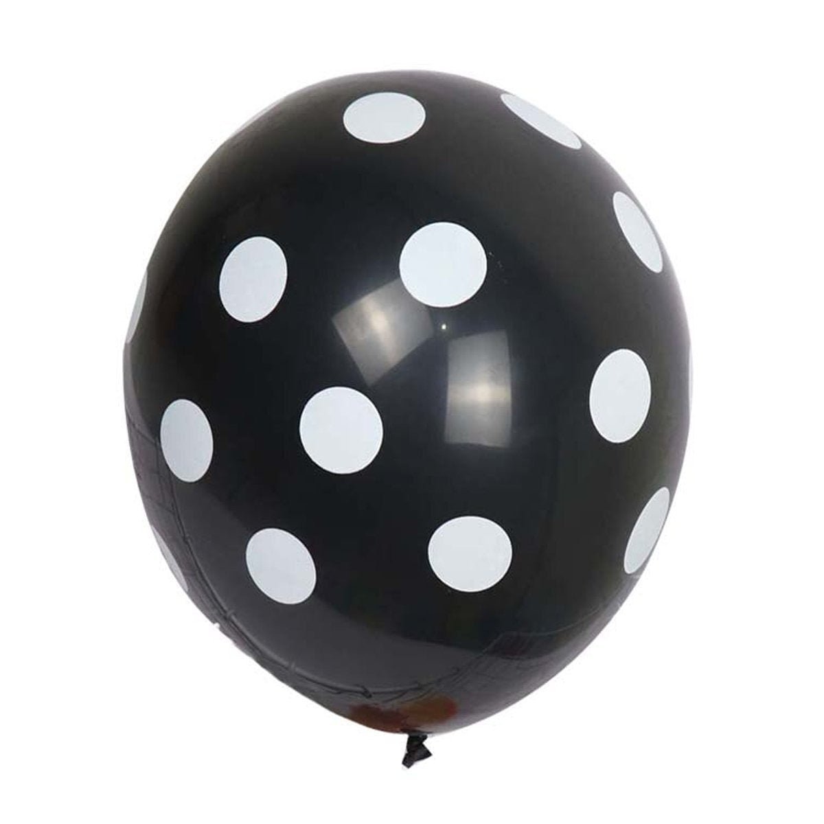 10pcs 12 Inch 30cm Dot Balloons Black White Pink Yellow Blue Red Orange Purple - Black - Asia Sell