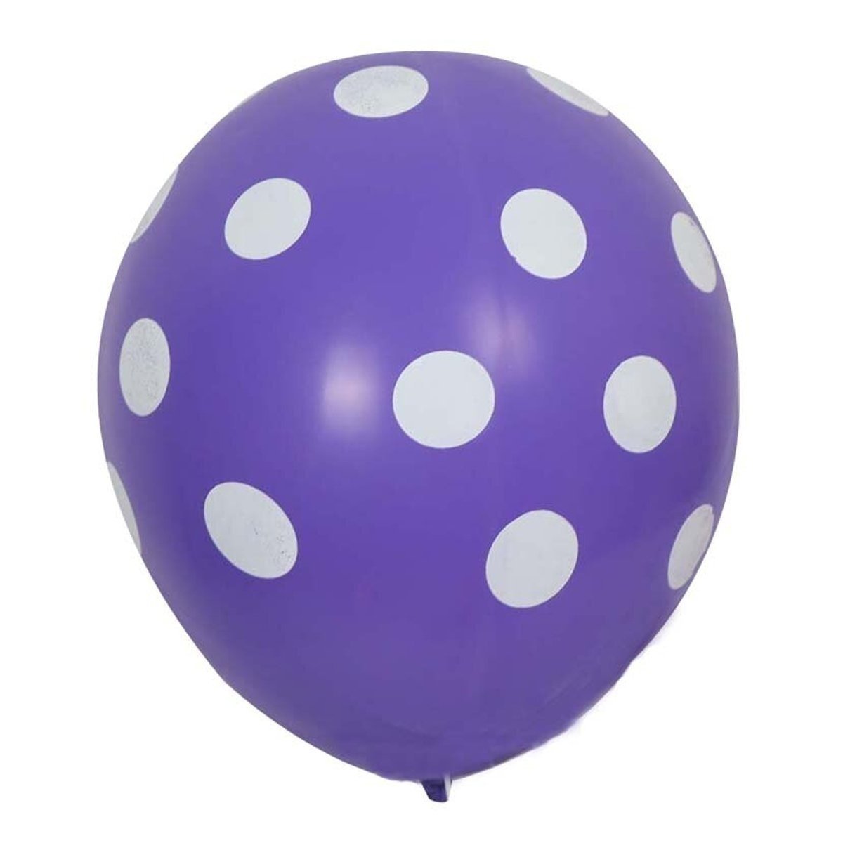 10pcs 12 Inch 30cm Dot Balloons Black White Pink Yellow Blue Red Orange Purple - Purple - Asia Sell