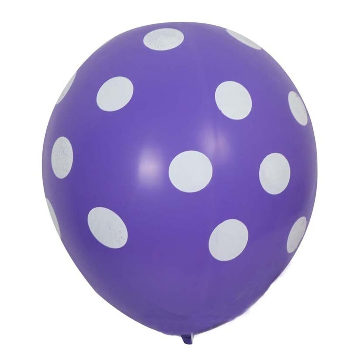 10pcs 12 Inch 30cm Dot Balloons Black White Pink Yellow Blue Red Orange Purple - Purple - - Asia Sell